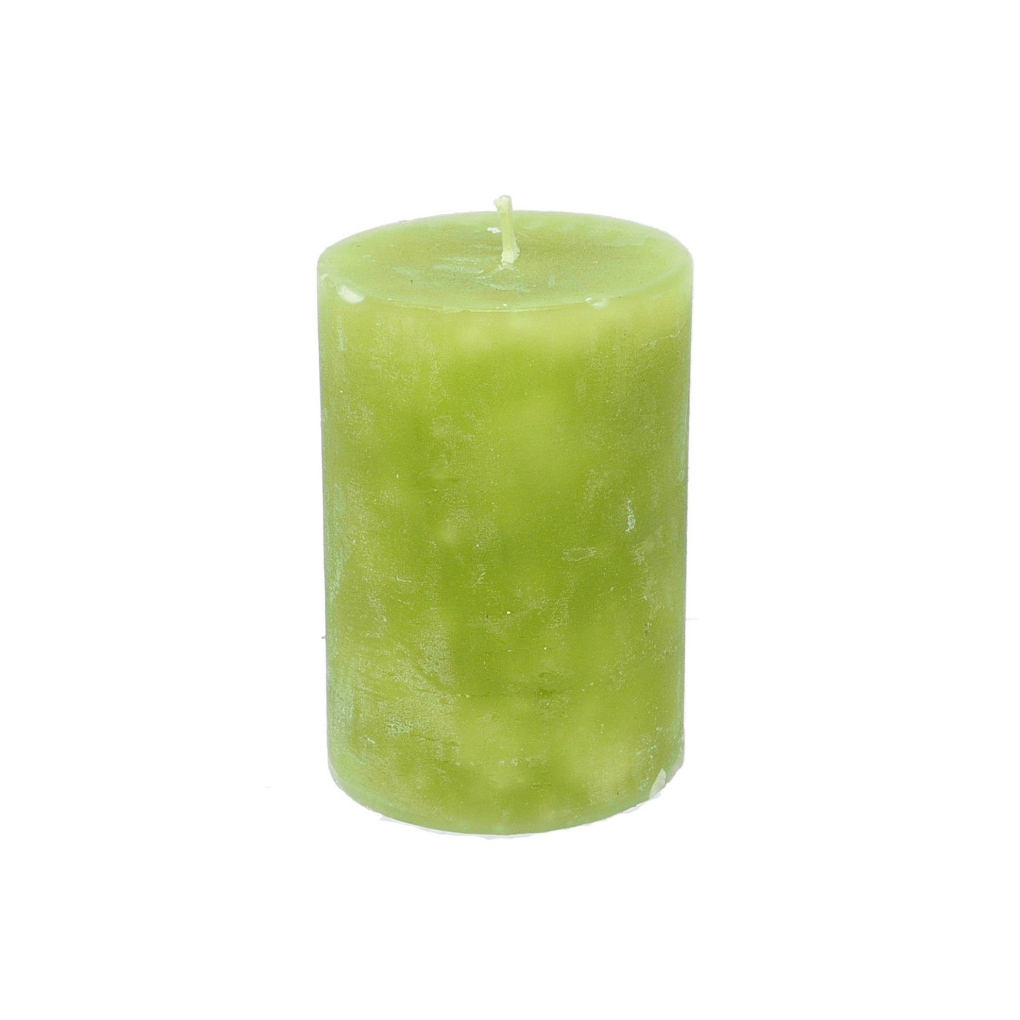 B&S Stumpenkerze Rustikkerze durchgefärbt limone 7,5 x Ø 5 cm günstig online kaufen