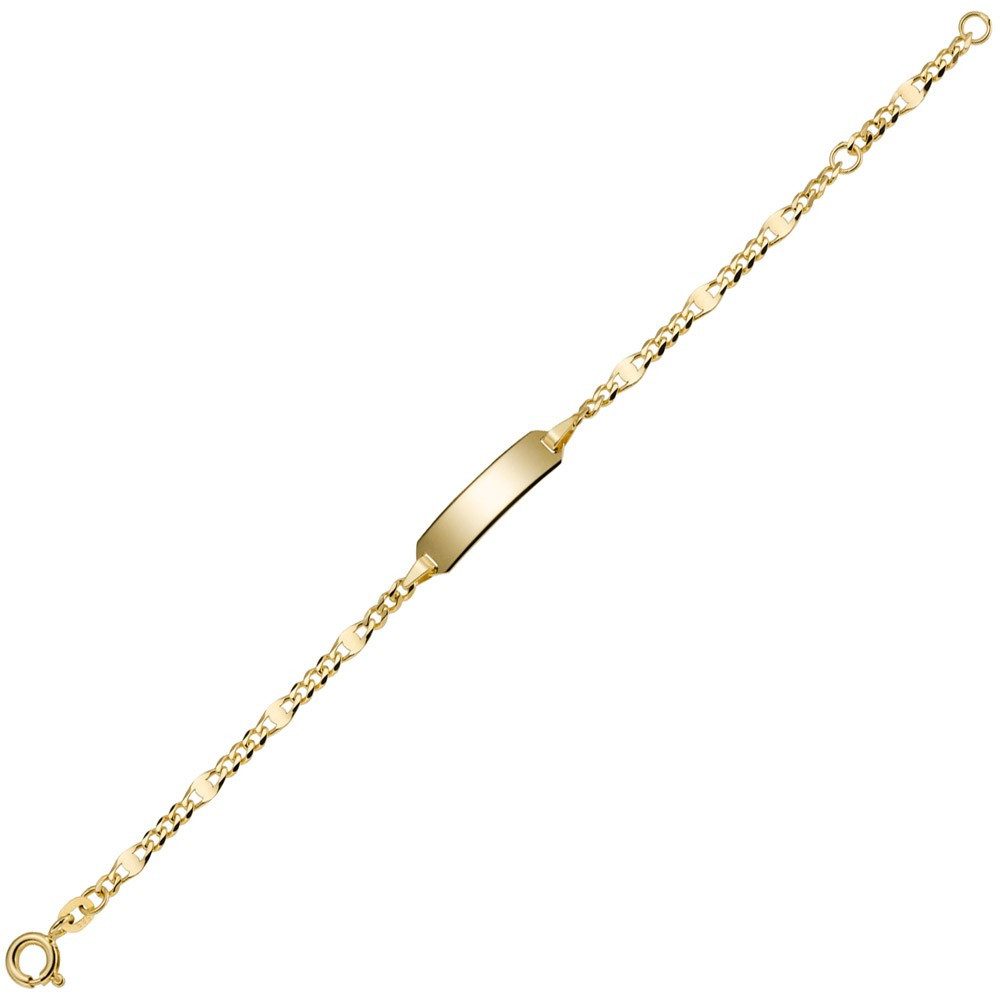 Goldarmband Identbändchen Armband, 585 Gelbgold, 14cm