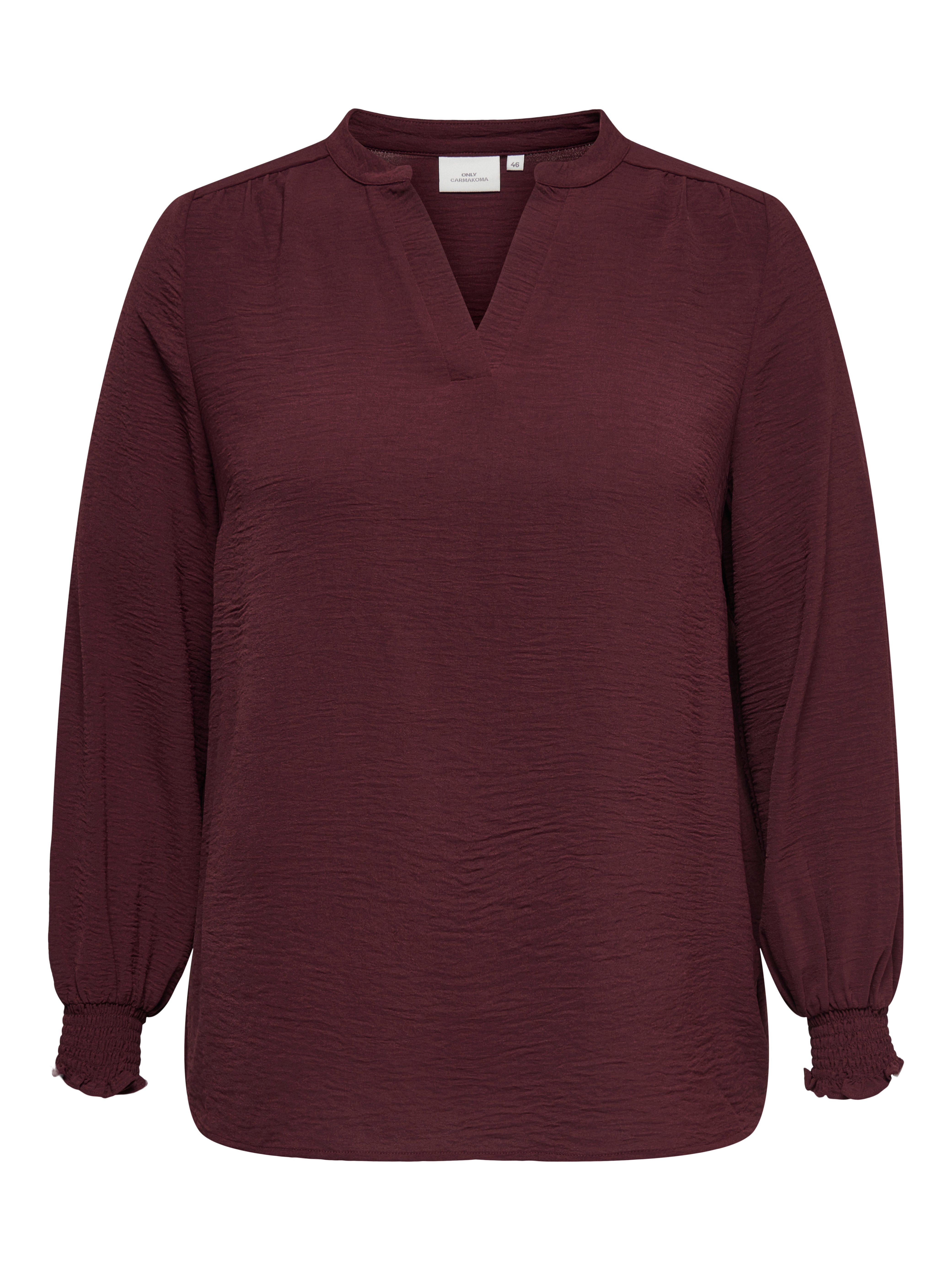 Shirtbluse CARMETTA LIFE V-NECK TOP WVN NOOS