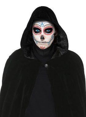 Maskworld Kostüm Halloween Make-Up Set mit schwarzem Umhang, 2-teiliges Set zur schnellen, gruseligen Verwandlung