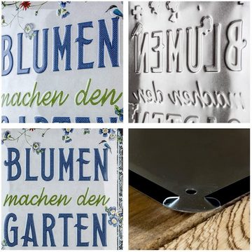 Nostalgic-Art Metallschild Blechschild 20 x 30cm - Home & Country Blumen Garten - Special Edition