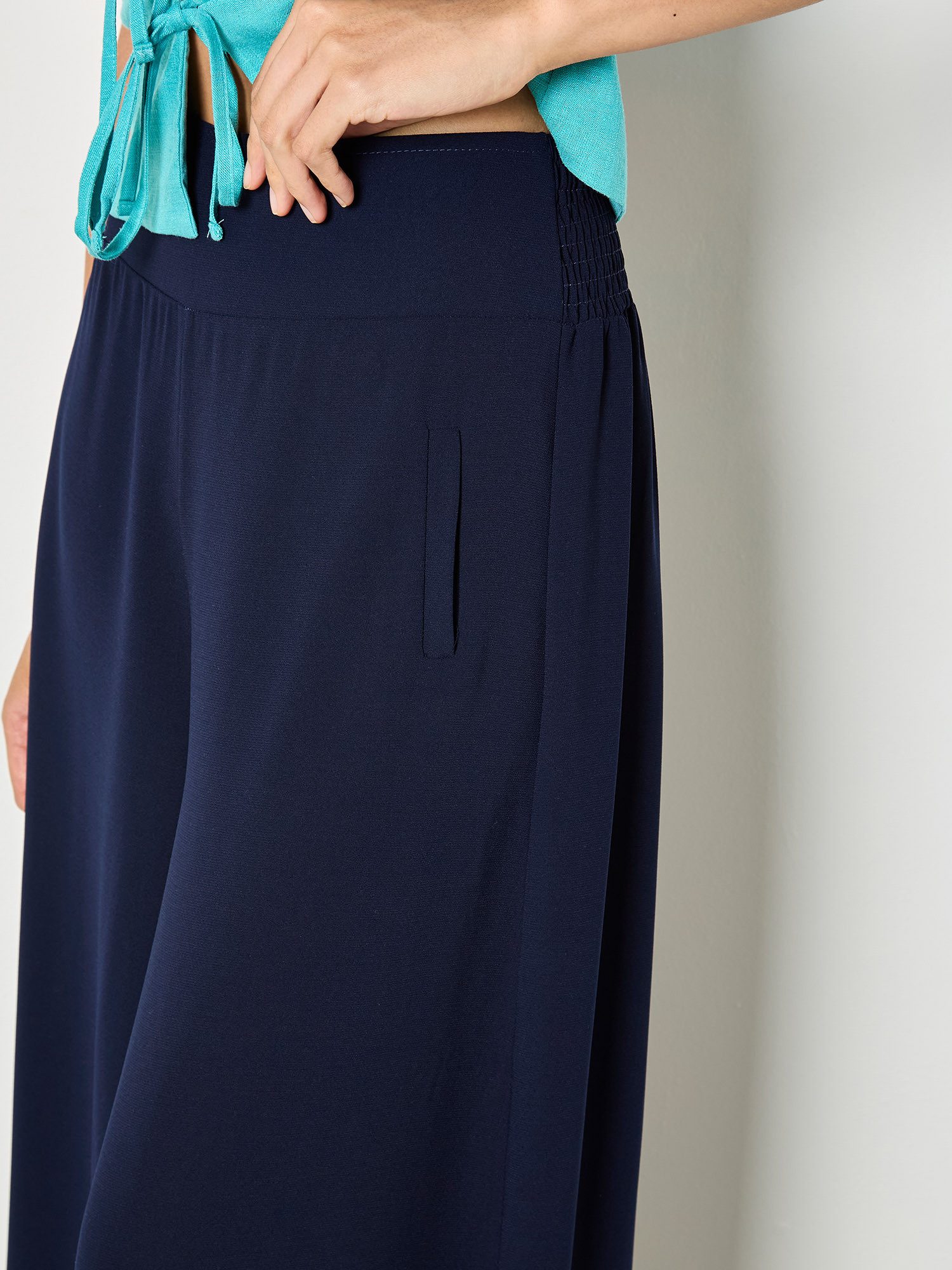 Apricot Palazzohose Weite Hose mit fließendem Schnitt