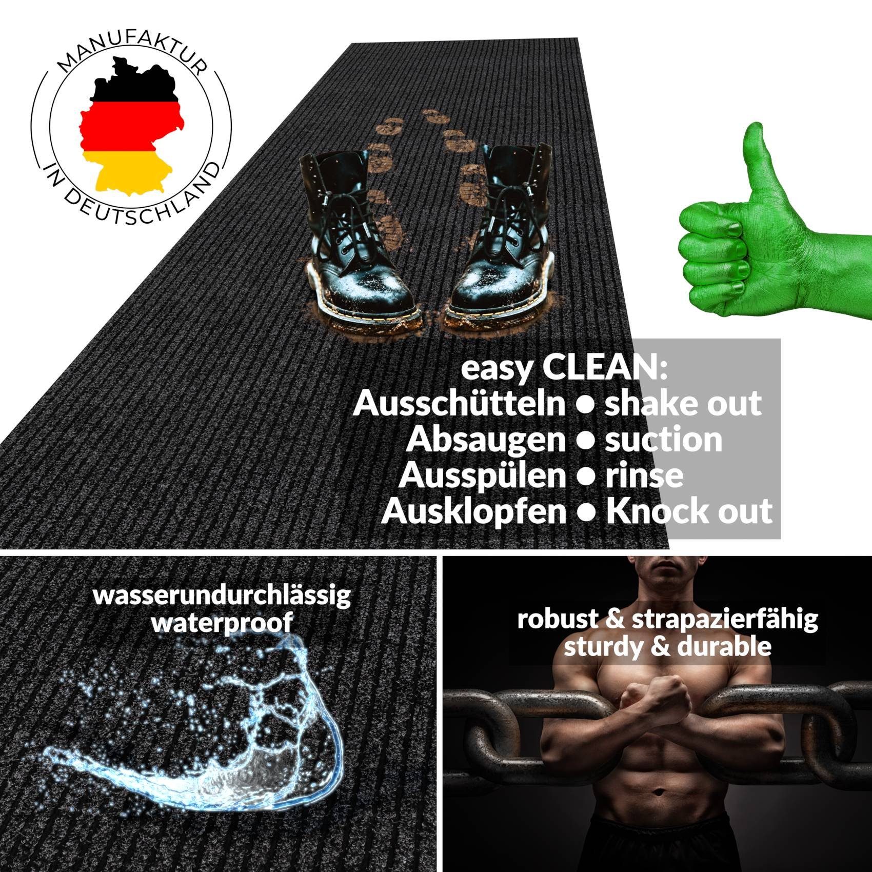 ANRO Läufer, Eckig, Höhe: 3 mm, günstig online kaufen