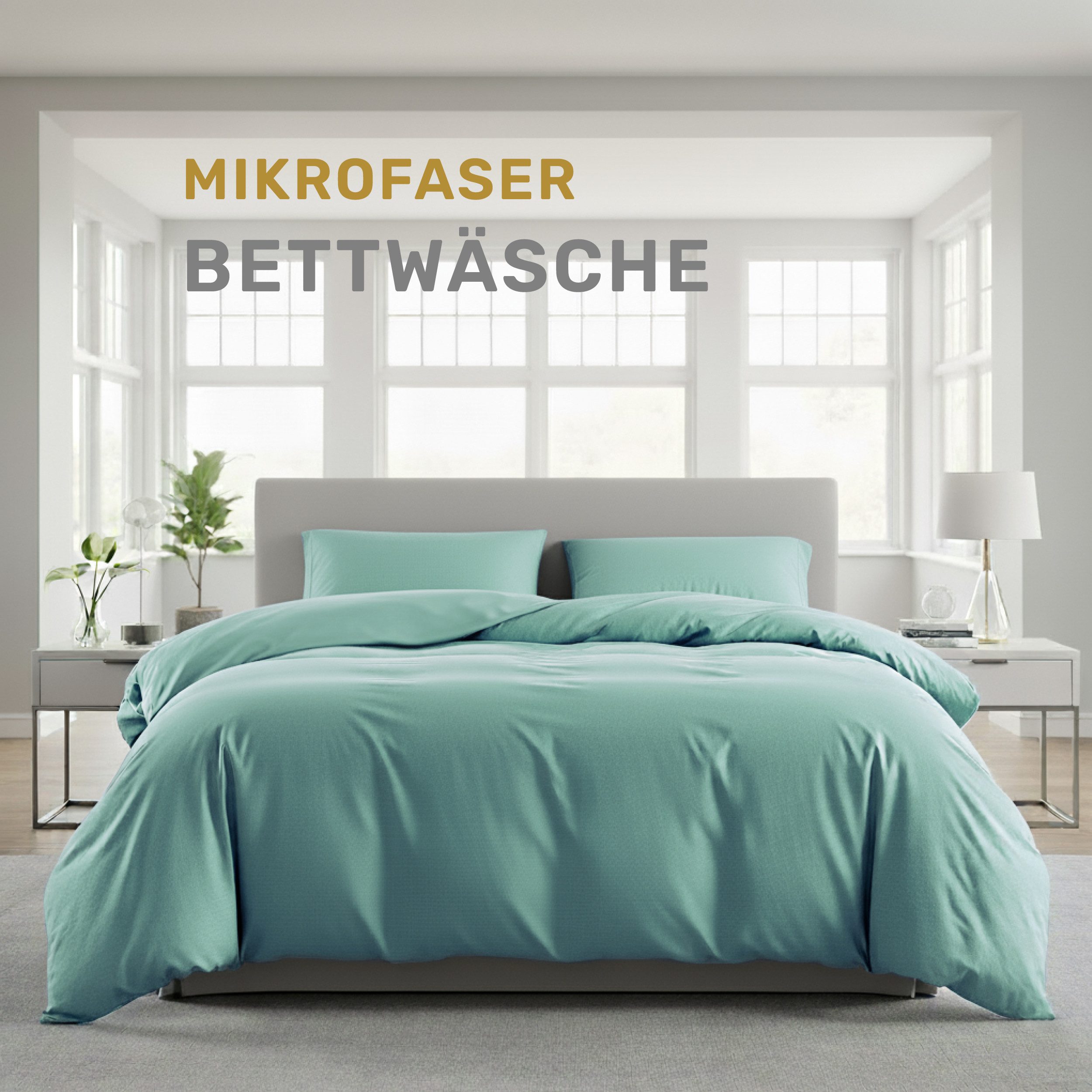 Lavea Bettwäsche Mikrofaser Bettwäsche-Sets mit Kissenbezügen und Bettbezügen, 2 teilig, Bettbezug und Kissenbezug mit Reißverschluss, weich, hypoallergen