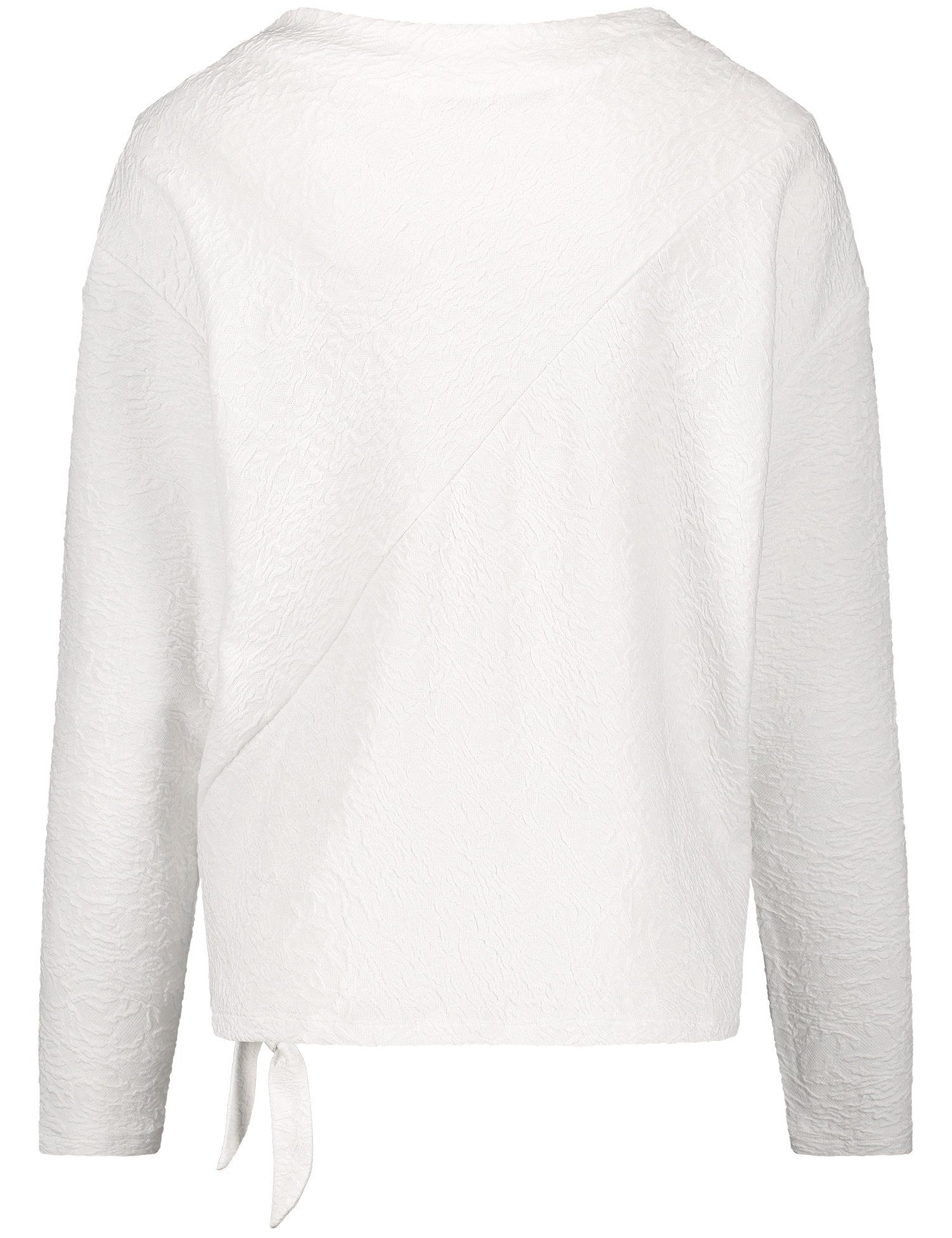 Struktur-Jersey Langarmshirt Shirt Taifun aus Offwhite