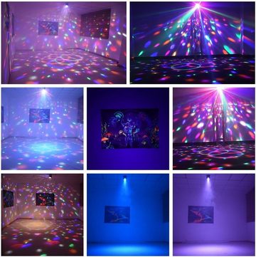 DOPWii Discolicht Partylichter, LED-Farb-Stroboskop-Lichter, Bühnenlicht, für Party, Bar, Zuhause