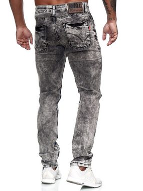 John Kayna Regular-fit-Jeans John Kayna Designer Herren Jeans Hose Regular Skinny Fit Jeanshose (Jeanshose Designerjeans Bootcut, 1-tlg) Fitness Freizeit Casual