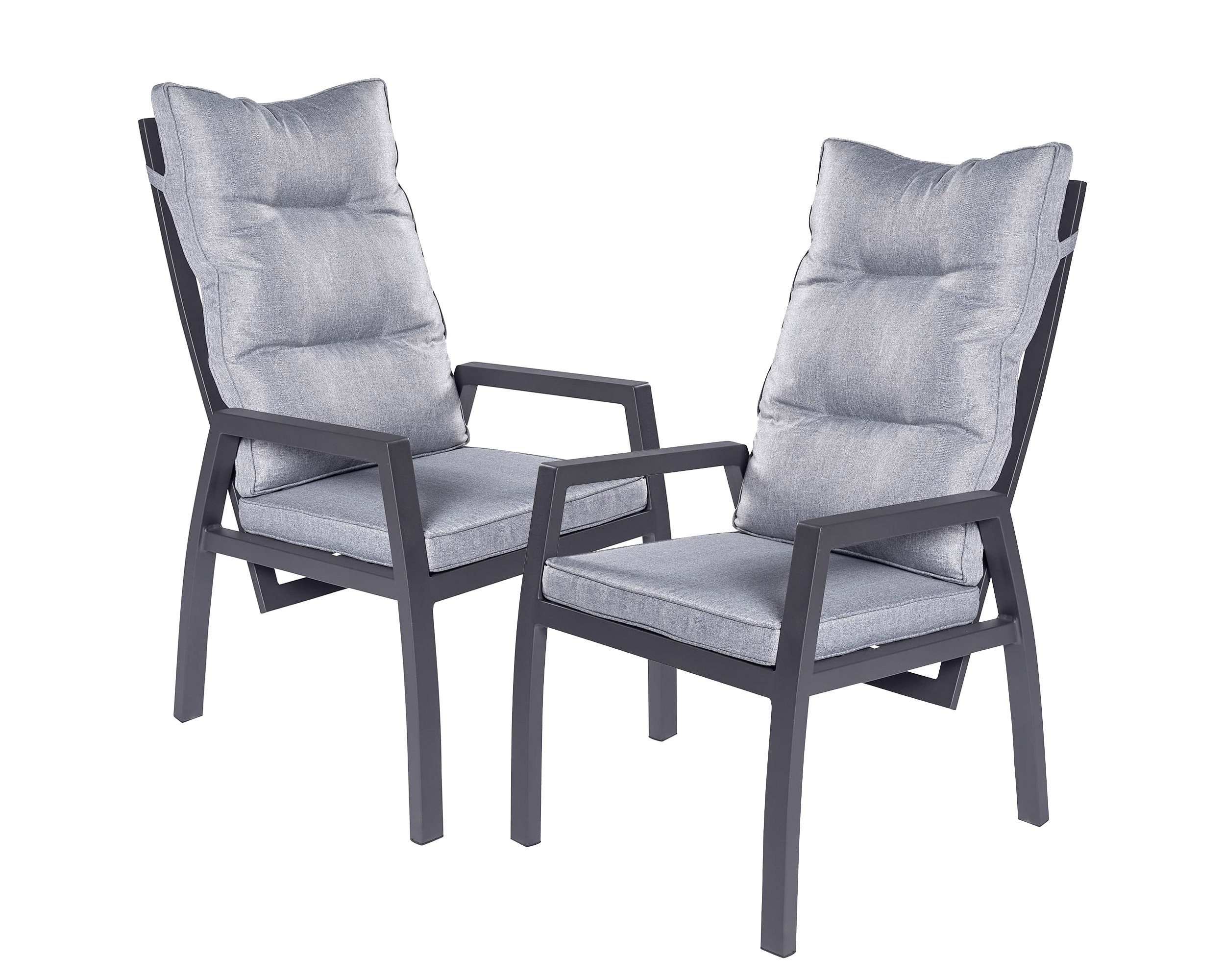 LC Garden Gartenstuhl Bondino Dining 2er Set Positionsstuhl Verstellsessel