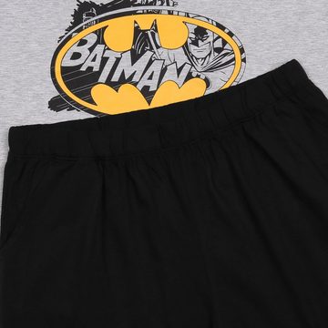 Sarcia.eu Pyjama Batman Kurzarmpyjama, grau-schwarzer Sommerschlafanzug
