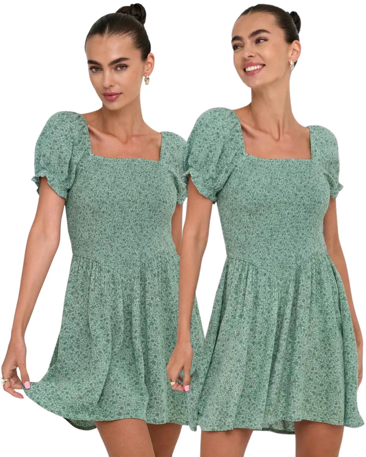 ONLY Minikleid (Set, 2er-Pack) florales Muster günstig online kaufen