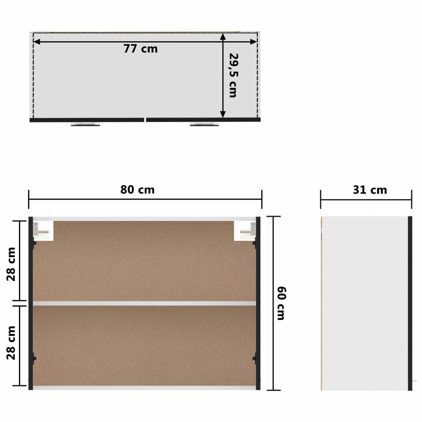 Schwarz Mehrzweckschrank vidaXL