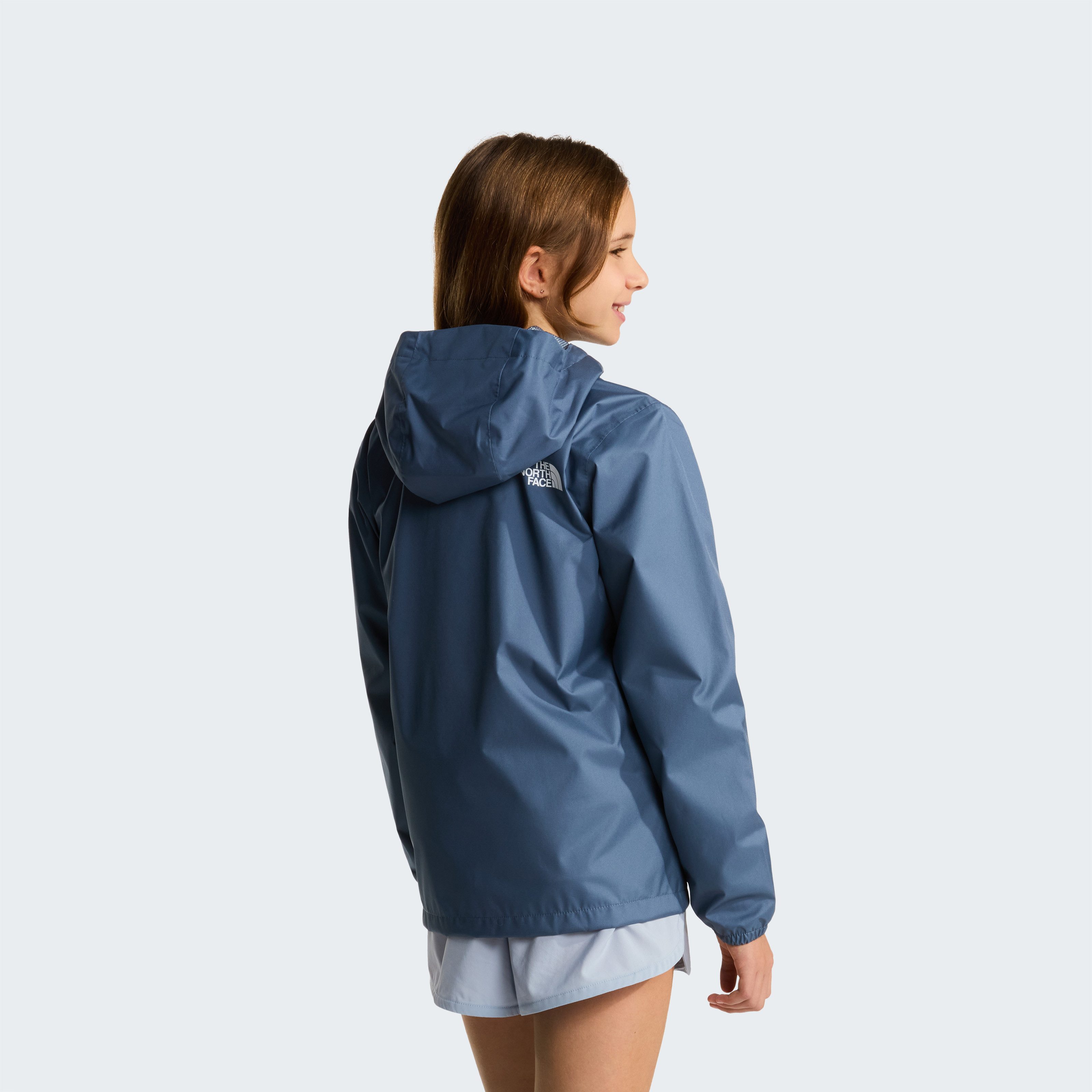 The North Face Regenjacke TEEN ZIPLINE RAIN JACKET für Jugendliche, mit fester Kapuze, mit RV-Garage