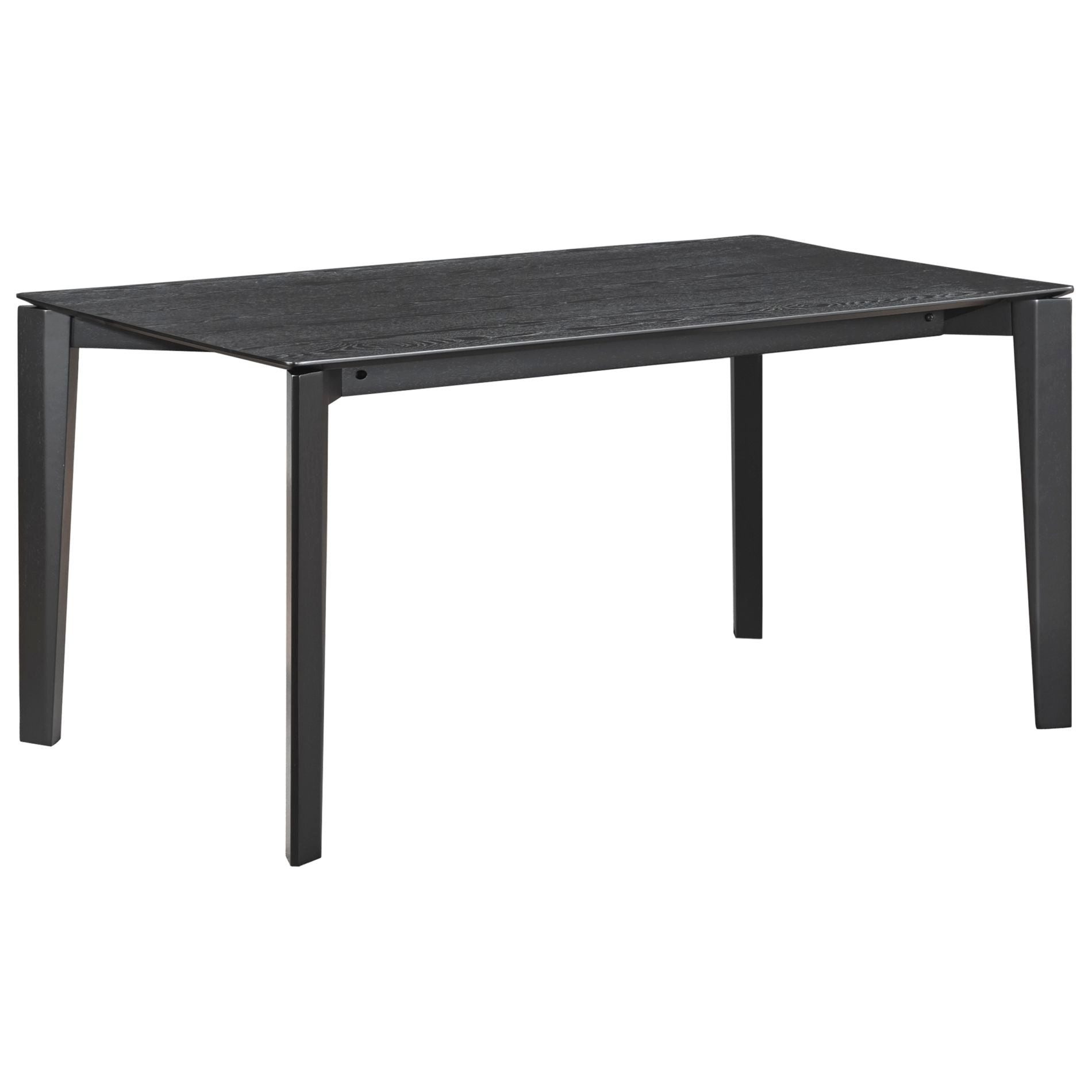 Selsey Esstisch Loomens, MDF mit schwarzem Eichenfurnier, Massivholzbeine, rechteckig 150x90 cm