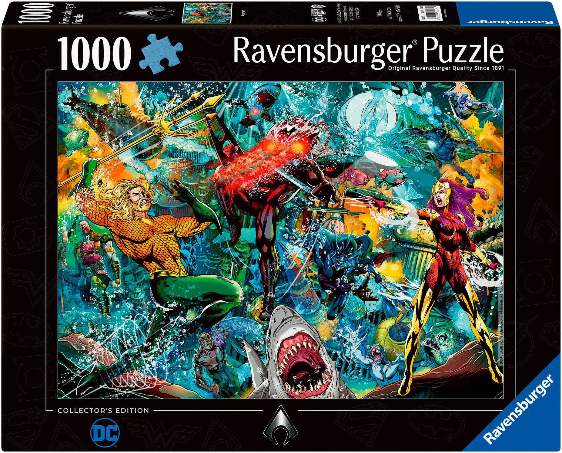 Ravensburger Пазлы DC Comics, Justice League - Aqueman, 1000 Пазлыteile, Made in Germany