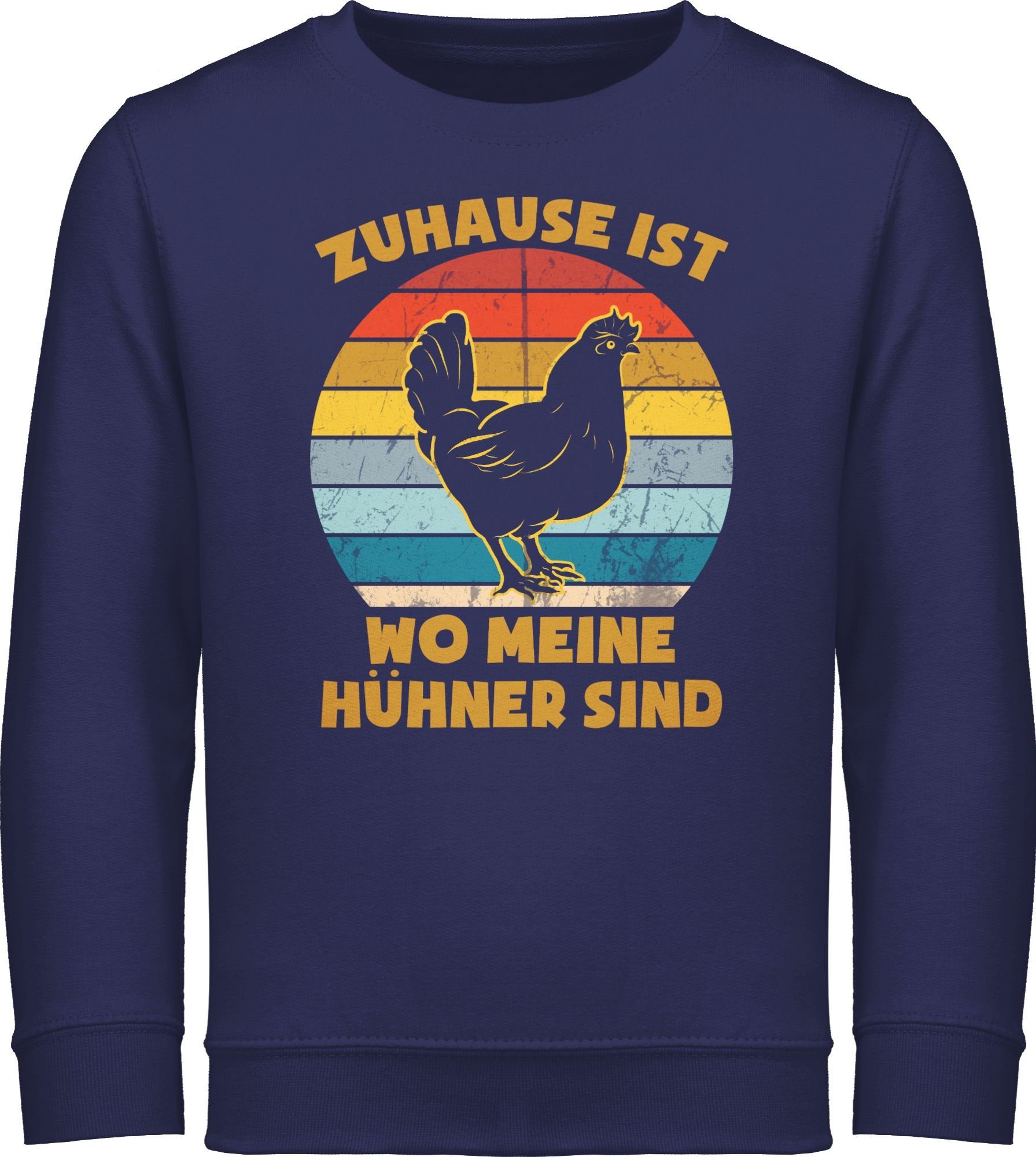 Shirtracer Sweatshirt Zuhause ist wo meine Hühner sind Statement