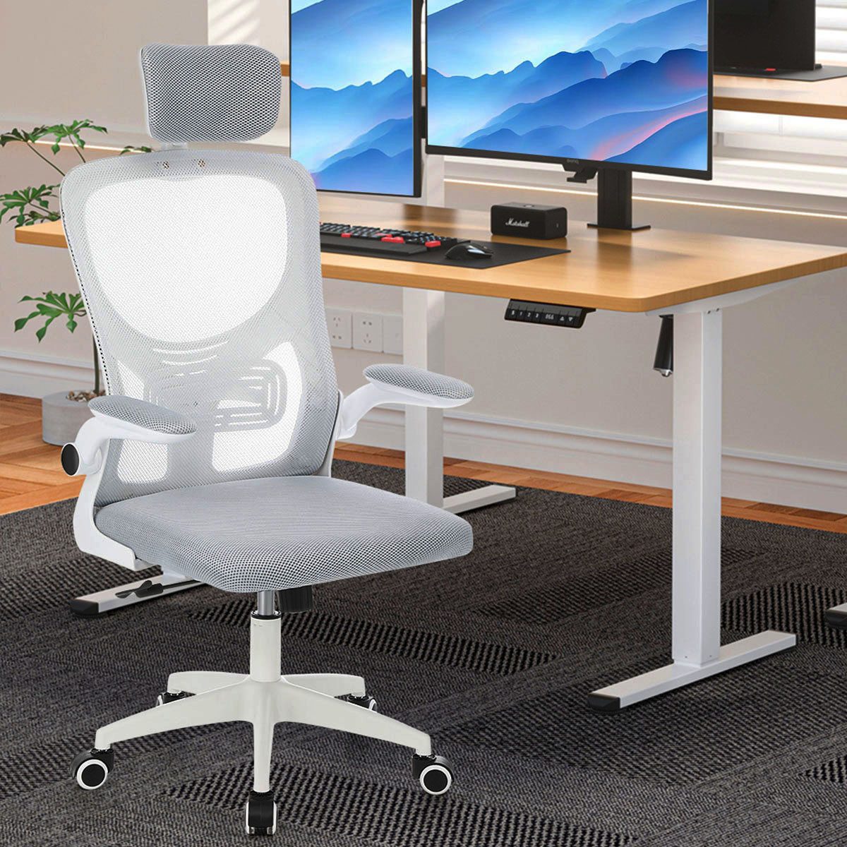 oyajia Bürostuhl Ergonomisch Schreibtischstuhl mit Verstellbarer günstig online kaufen