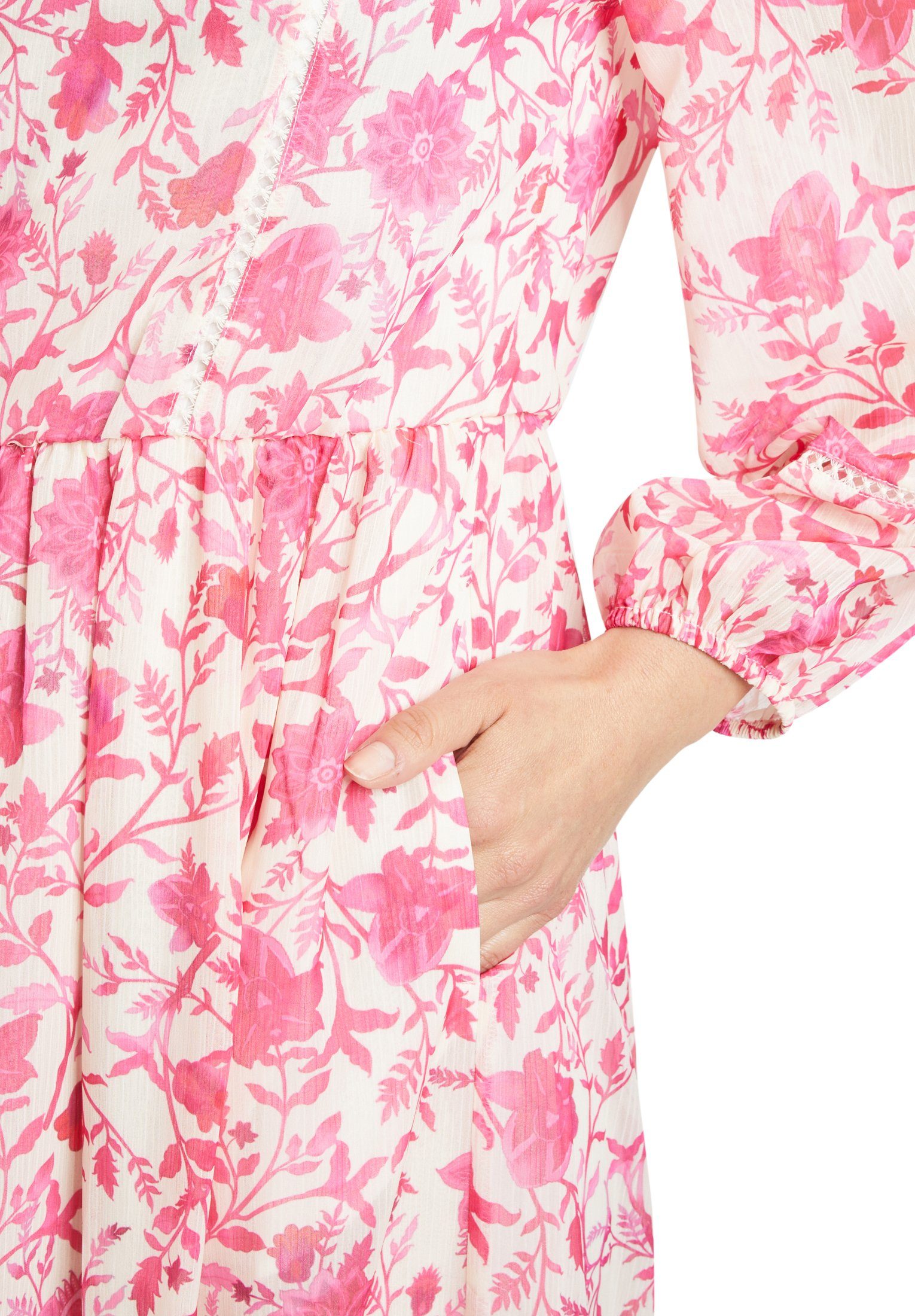 Vera Mont Maxikleid im Boho Design (1-tlg) Cream/Pink Style