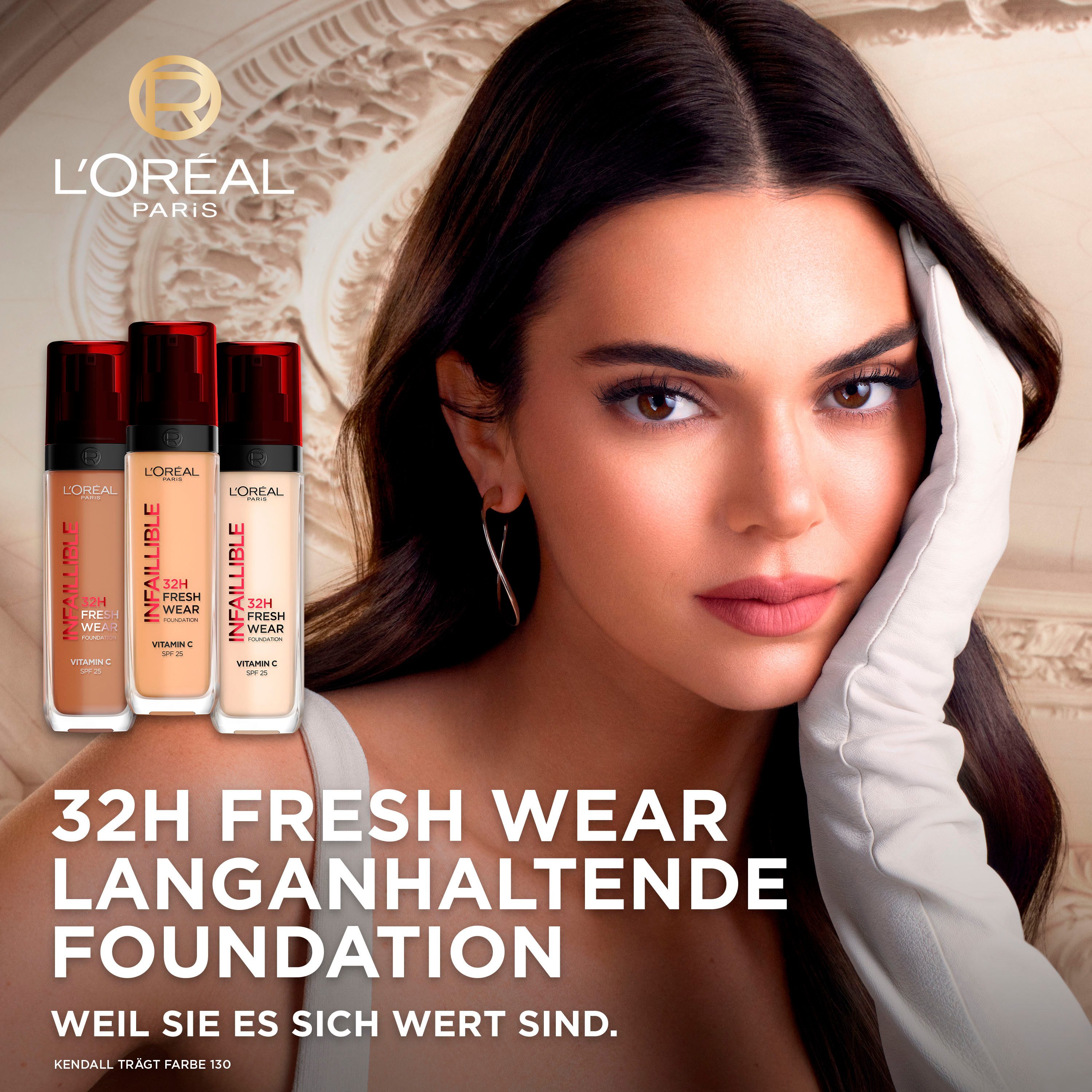 L'ORÉAL PARIS Foundation INFAILLIBLE 32H FRESH WEAR MAKE-UP FOUNDATION, wirkt bis zu 32 Stunden lang wie frisch aufgetragen – Bild 5 von 5