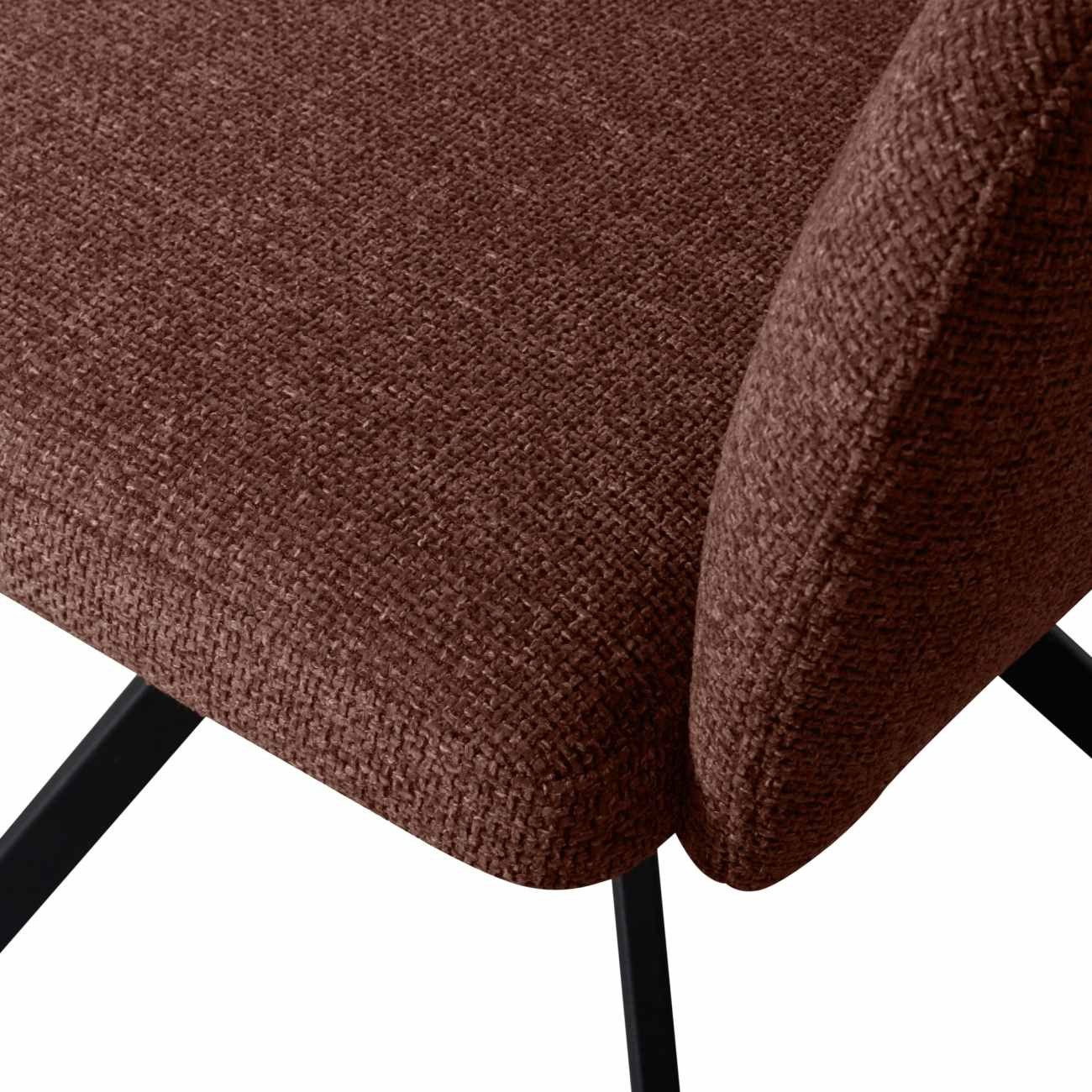 WOOOD Stuhl Fenne aus Webstoff, Braun günstig online kaufen