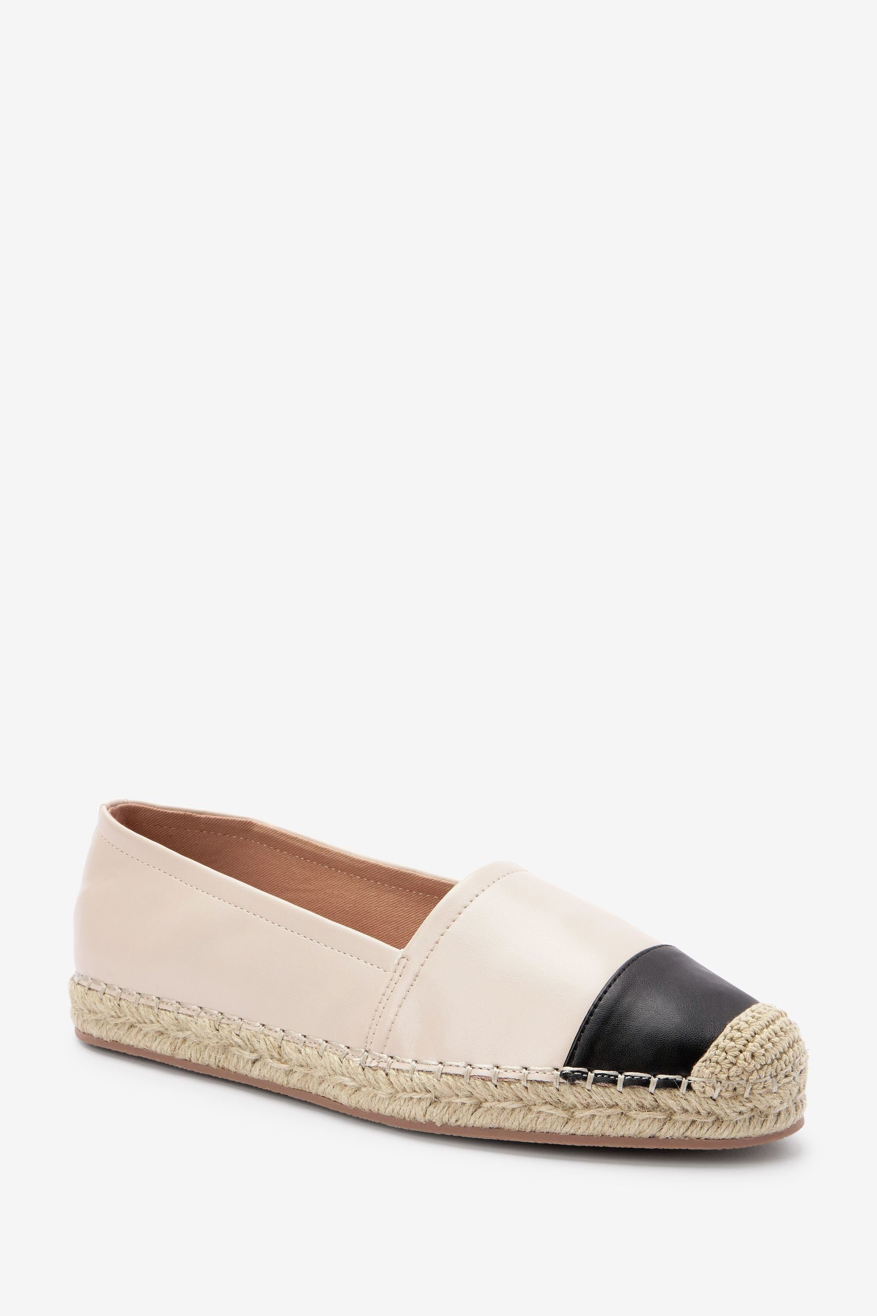 Nougat Forever Flache Comfort® Next Espadrilles (1-tlg) Cream/Black Espadrille