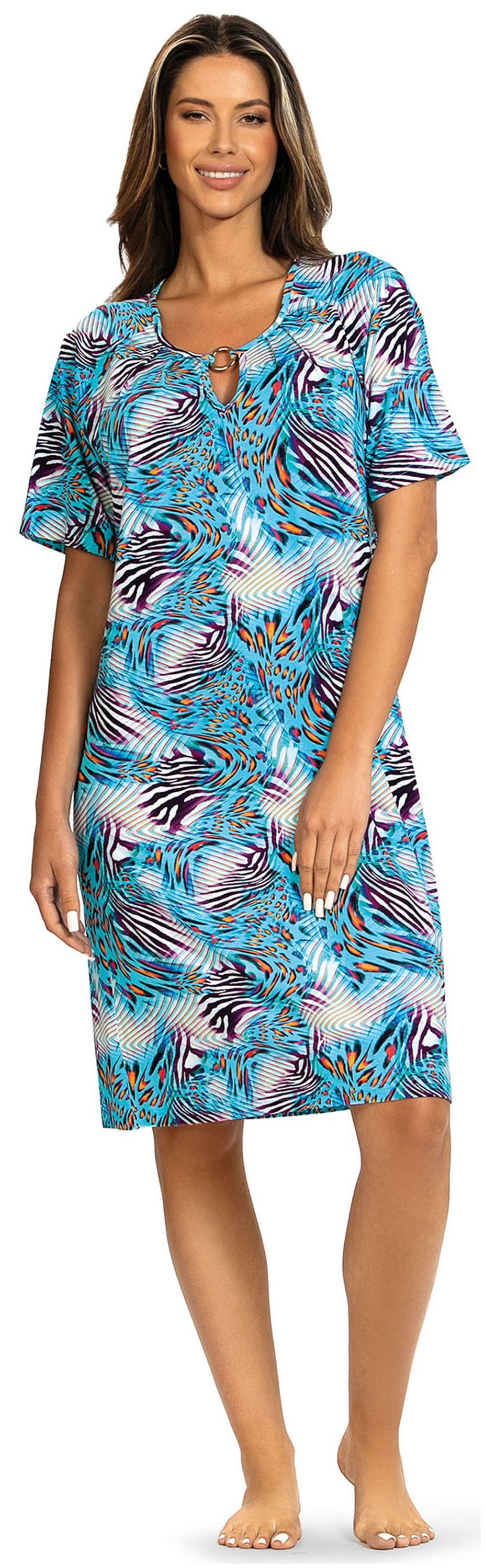 Ascafa Strandkleid Beach (Packung, 1-tlg., 1-teilig) Damen Trägerkleid 100cm Sommerkleid Maritim Strandmode