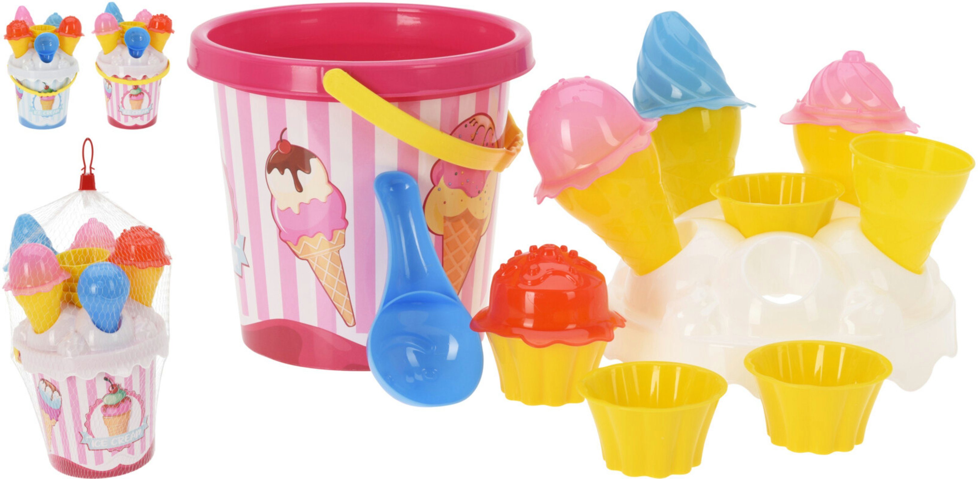 Koopman Sandform-Set Bunt, (15-tlg), Sandspielzeug, Rosa günstig online kaufen
