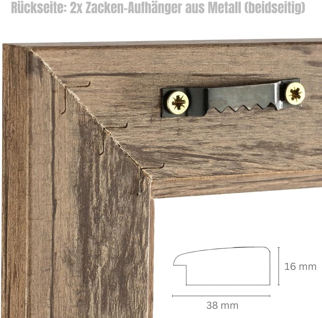Clamaro Bilderrahmen Eiche Dunkelbraun Fotohalter Neo – Bild 5 von 5