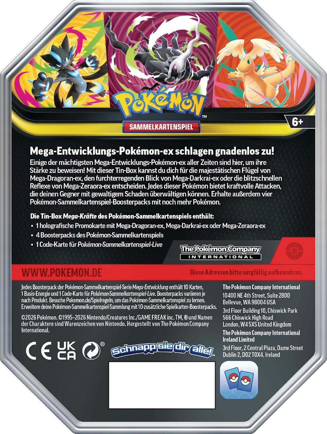 POKÉMON Sammelkarte Tin Box Mega Kräfte Mega Dragoran ex Deutsch – Bild 3 von 4