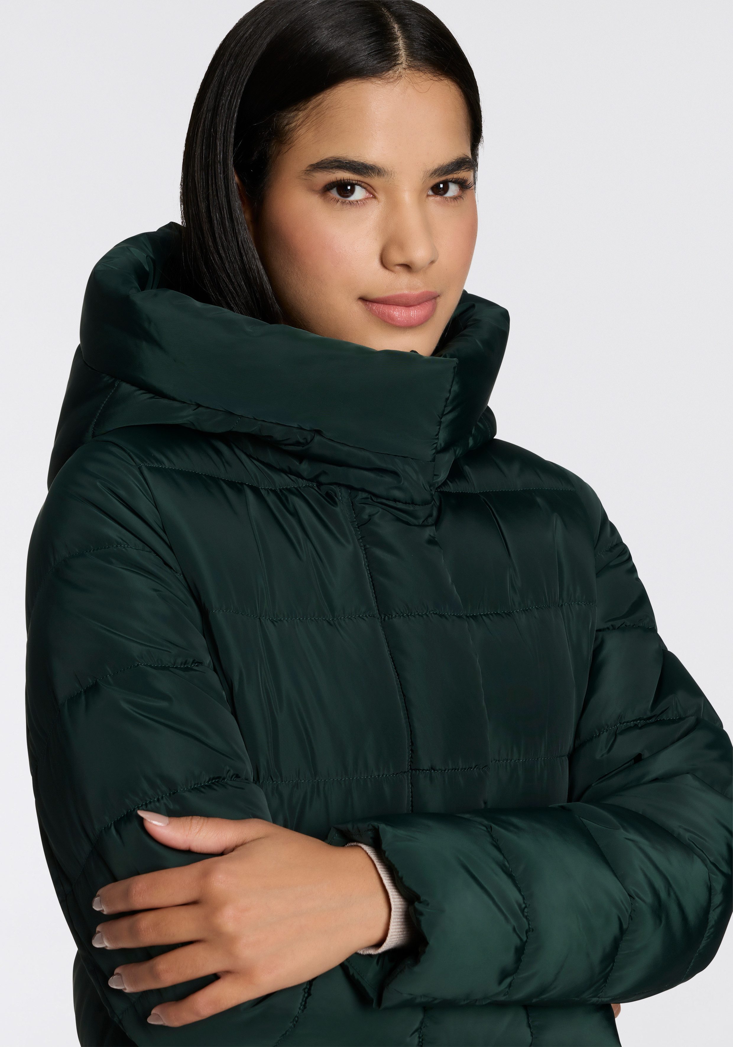 ONLY Steppmantel ONLTINA – Puffermantel mit Premium-Füllung und verdecktem Zipper regular fit, casual, Steppware, Kunstfaser, hochschließend