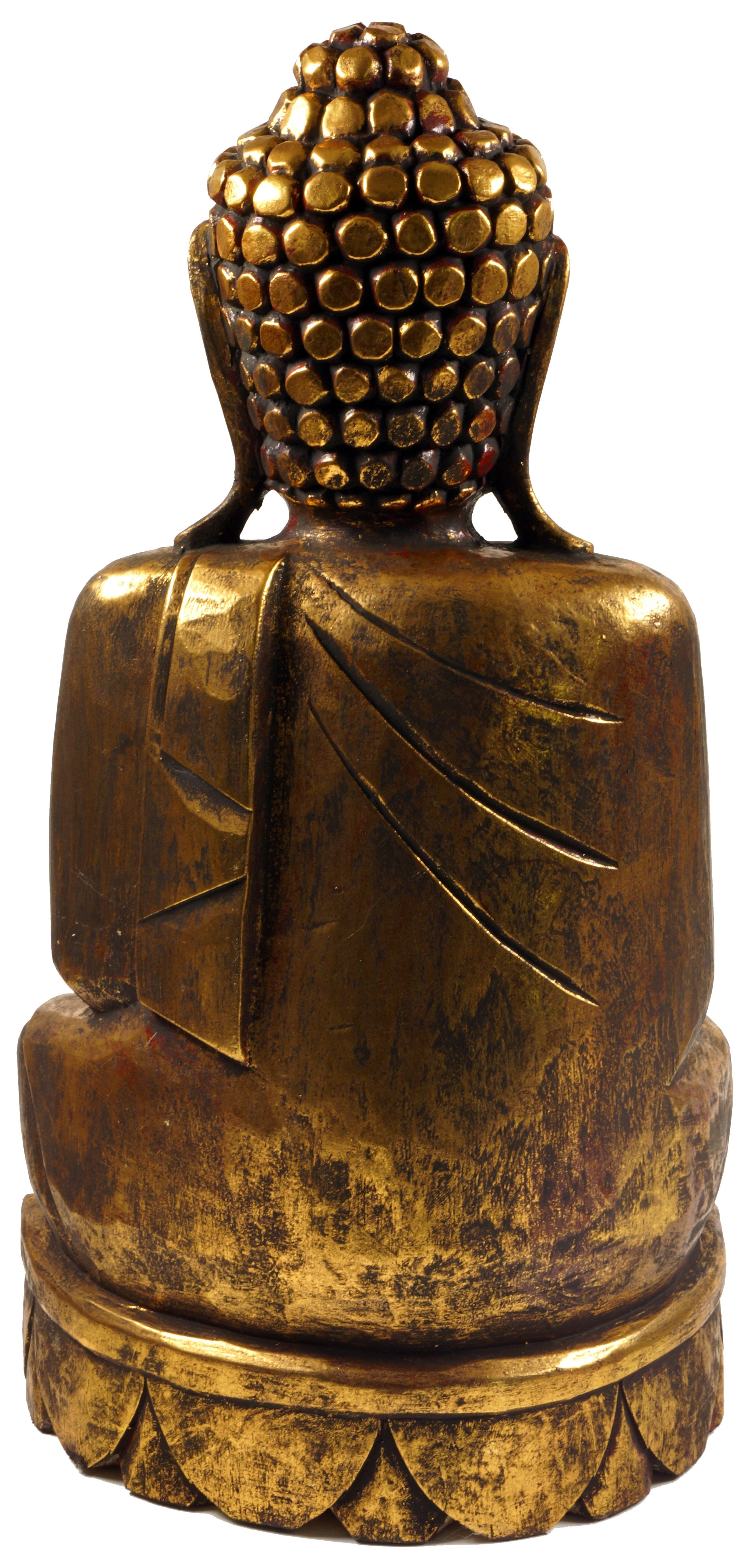 Buddhafigur (50 Handarbeit Statue, -.. Buddha cm) Holzbuddha, Guru-Shop