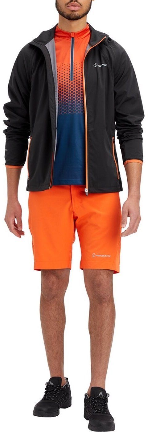 NIGHT/ORANGE Anorak D ux He.-Funktions-Jacke NAKAMURA Akron III BLACK