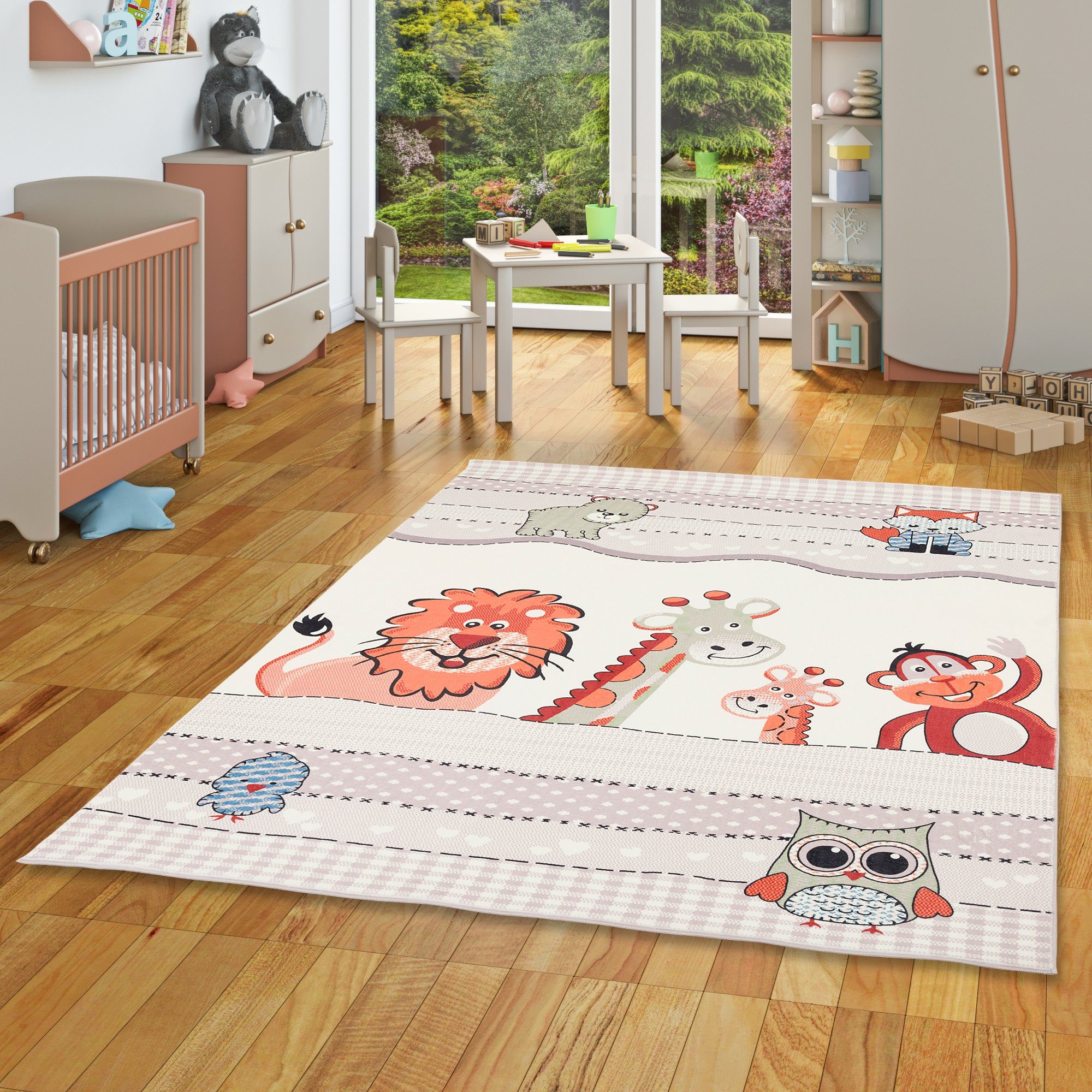 Pergamon Kinderteppich Fellteppich Plush Kids Tierwelt, günstig online kaufen
