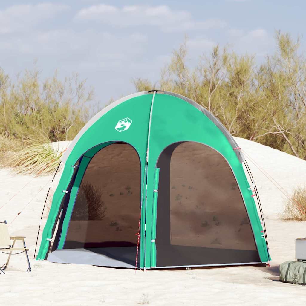 vidaXL Faltzelt Poolzelt Meergrün 366 x 305 x 231 cm Polyester und Fiberglas, (1 tlg)