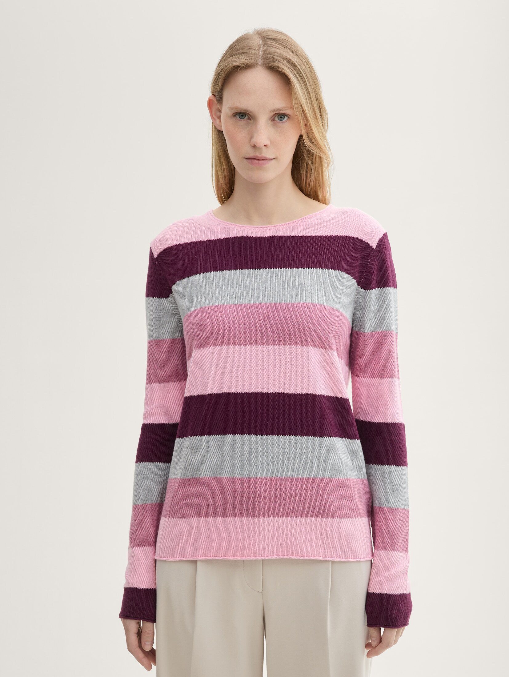 TOM TAILOR Strickpullover Strickpullover mit Rundhalsausschnitt günstig online kaufen