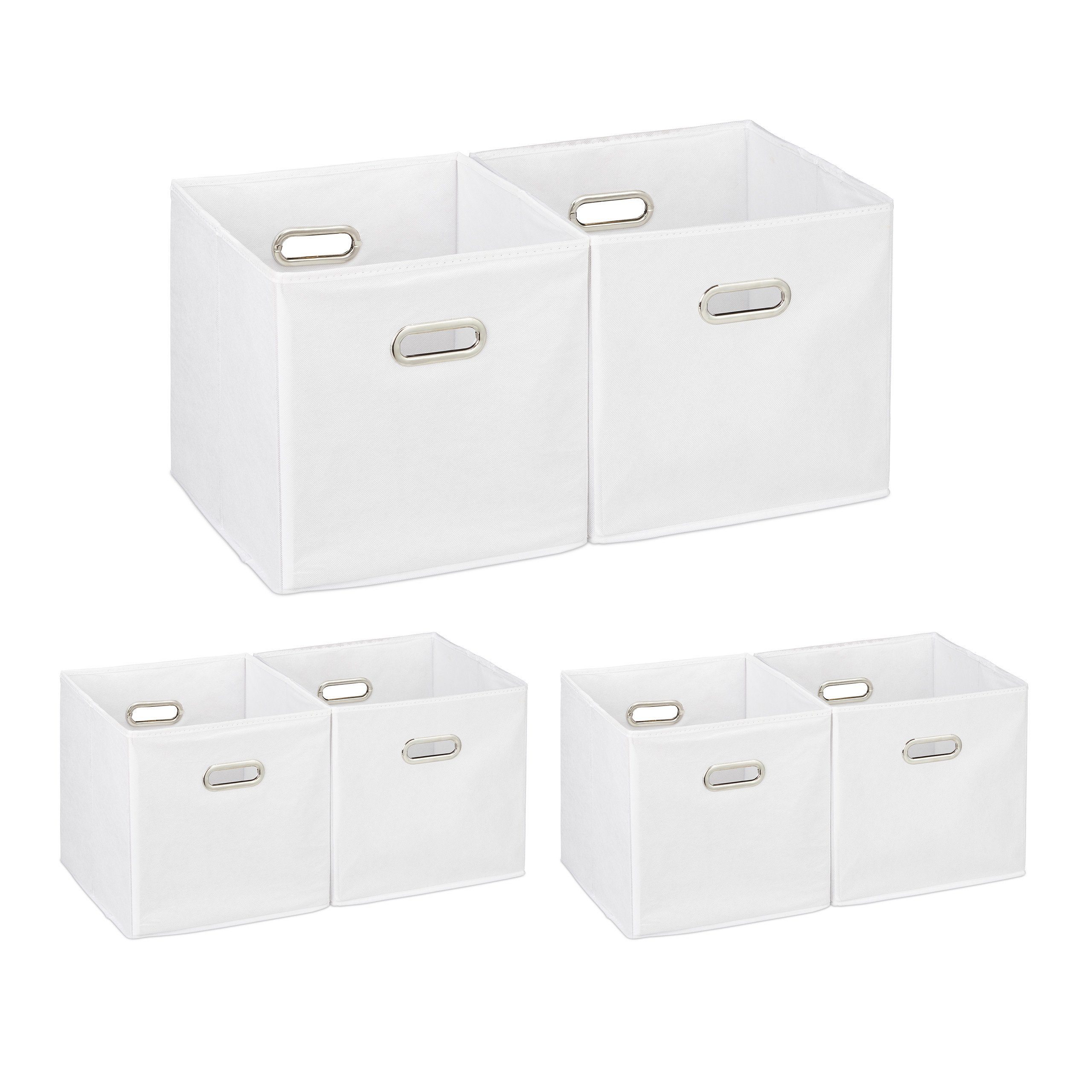 relaxdays Aufbewahrungsbox 6 x Aufbewahrungsbox Stoff günstig online kaufen