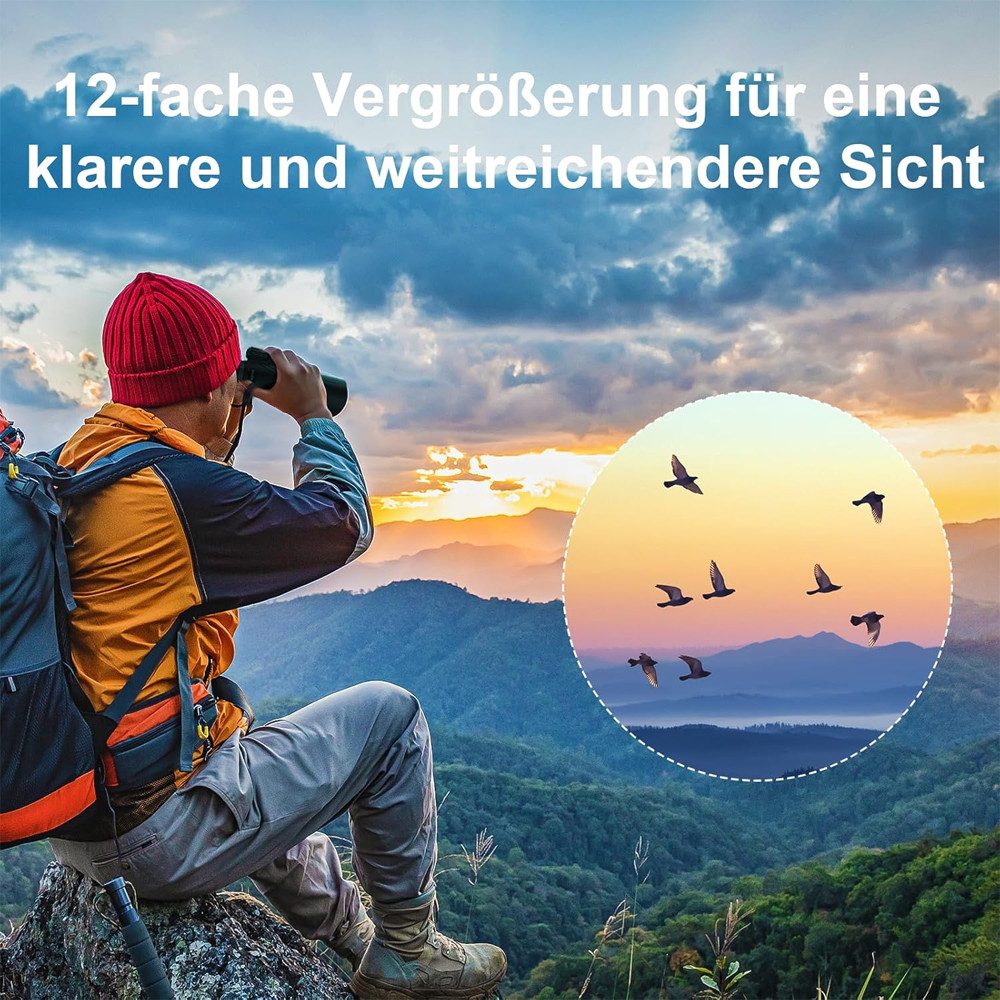 Usogood 12x52 Monokular Teleskop Erwachsene mit BAK4 Prisma & FMC Beschichtung Monokular (HD Monokular Fernrohr für Vogelbeobachtung, Jagd, Wandern)