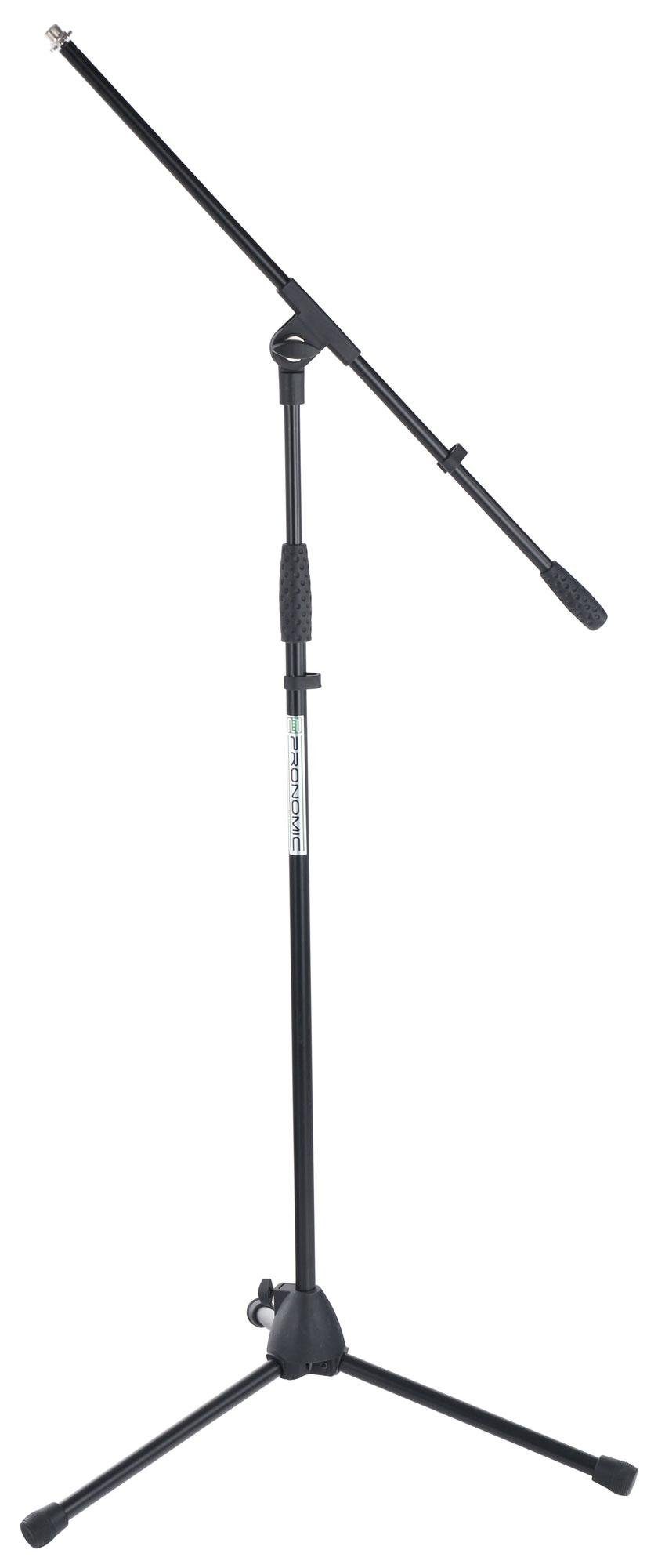 Mikrofonständer MS-116 Mikrofonständer mit Galgen (stabiler Dreibein Galgenständer, höhenverstellbar, inkl. Reduziergewinde und Kabelklemmen, schwarz)