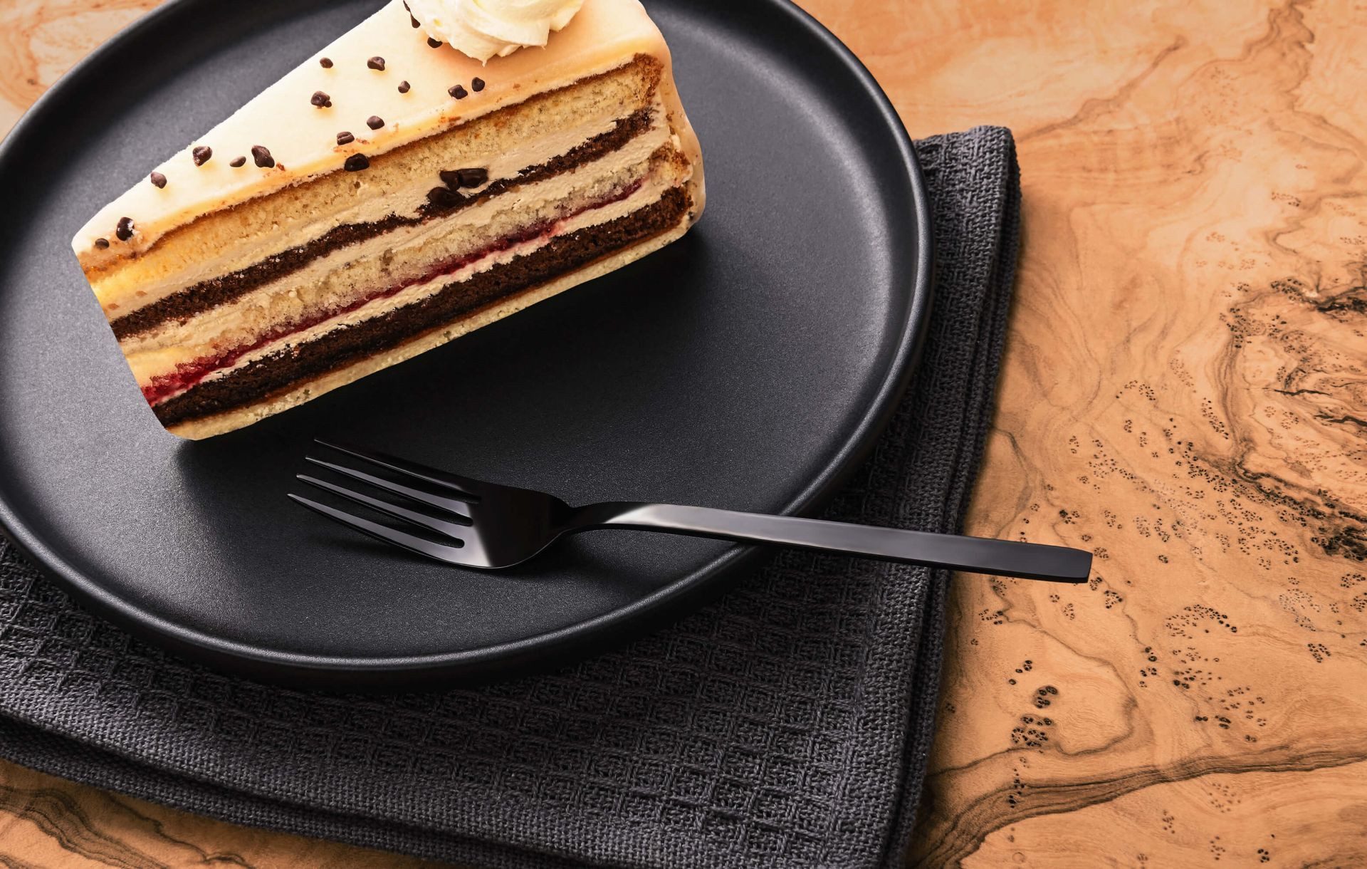 GRÄWE Kuchengabel (6 Stück), Dessertgabeln Lissabon, titanbeschichtet