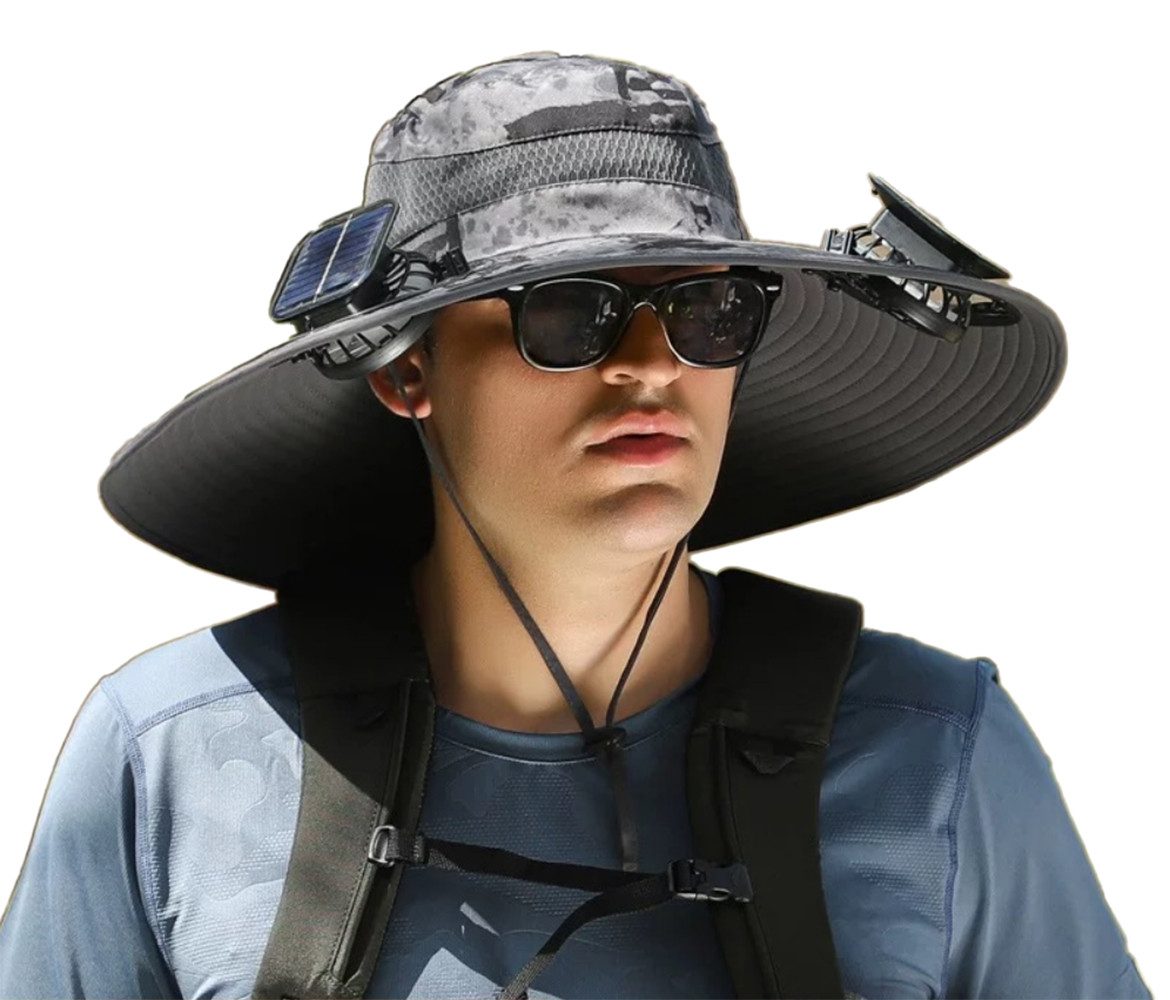 Coonoor Sonnenhut Solar-Ventilator-Hut mit breiter Krempe, günstig online kaufen