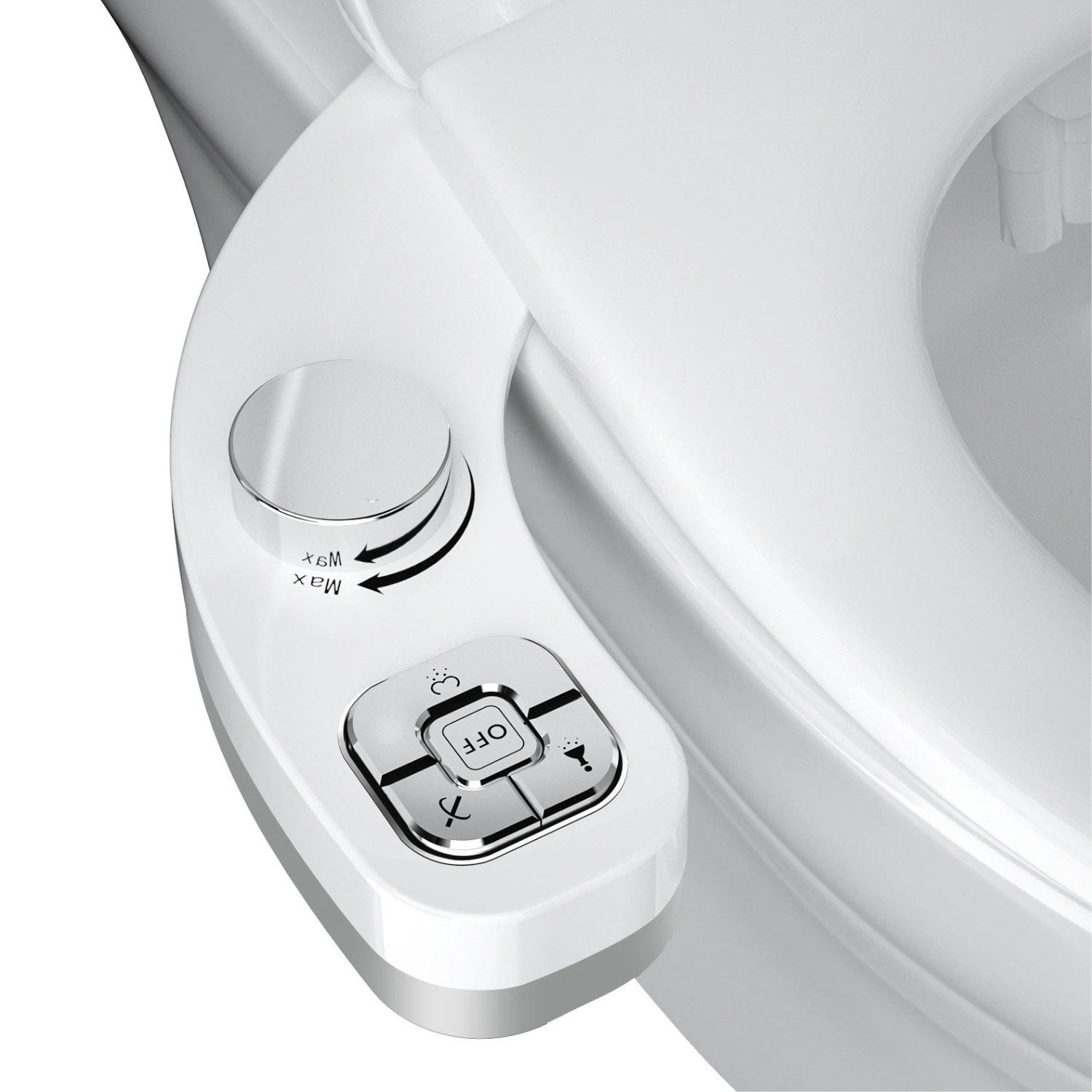 Nunanta WC-Duschdüse Bidet Einsatz für Toilette – WC Popodusche mit 3 Funktionen, Bidet-Aufsatz-Set, Ultradünnes Design, 3 Funktionen, einstellbarer Wasserdruck