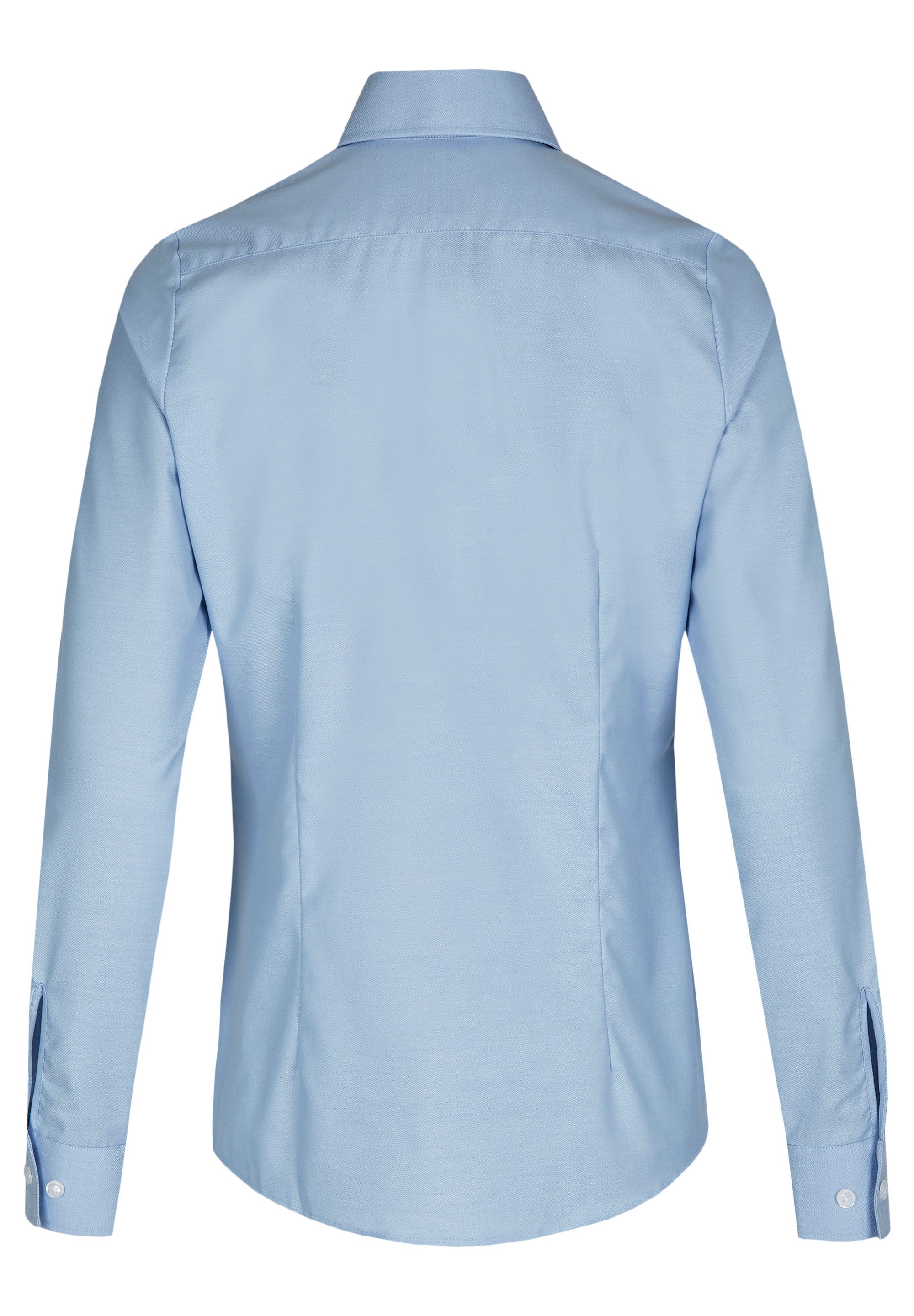 HECHTER PARIS Klassische Bluse HECHTER Paris ESSENTIALS Damen Bluse Kent Modern-Fit Hellblau