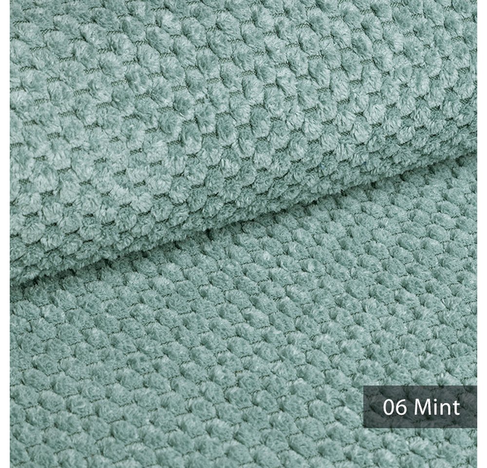 Thumbnail - novely® Stoff ZEVEN Plüschiger Möbelstoff in Cord-Optik mit Kachelmuster, Robust, Superweiche Haptik, Wabenartiges Desig...