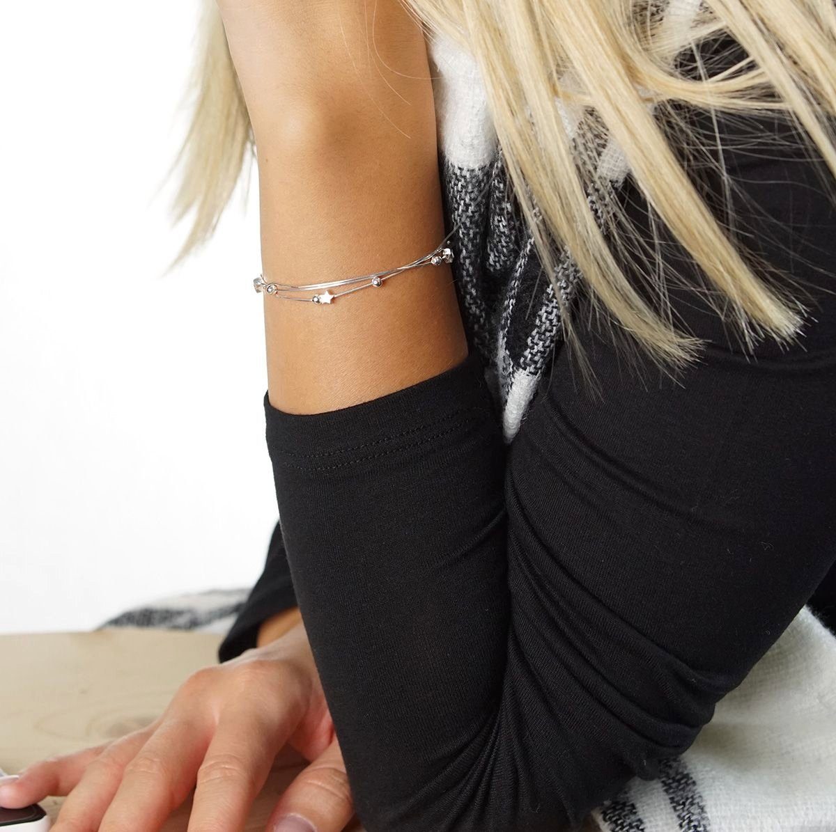 Materia Armkette Damen Silber mehrreihig Kugeln günstig online kaufen