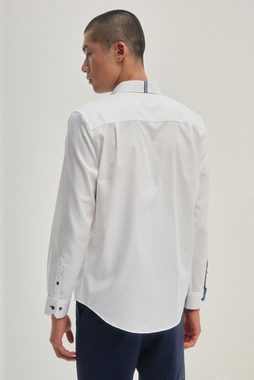 Next Langarmhemd Anzughemd mit Zierdetail (1-tlg)