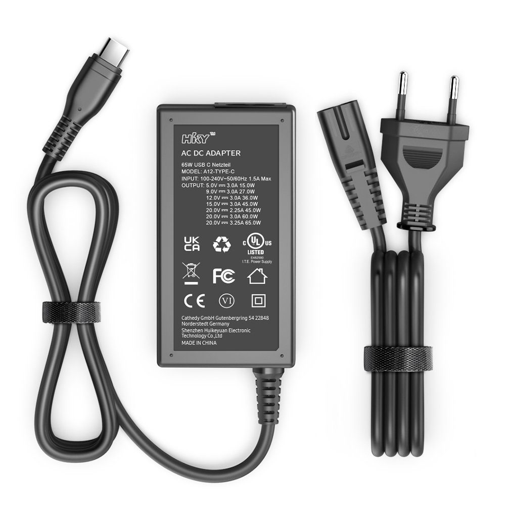 65W 61W 45W USB C Netzteil für Laptop Adapter, Ladekabel für Lenovo Notebook-Netzteil
