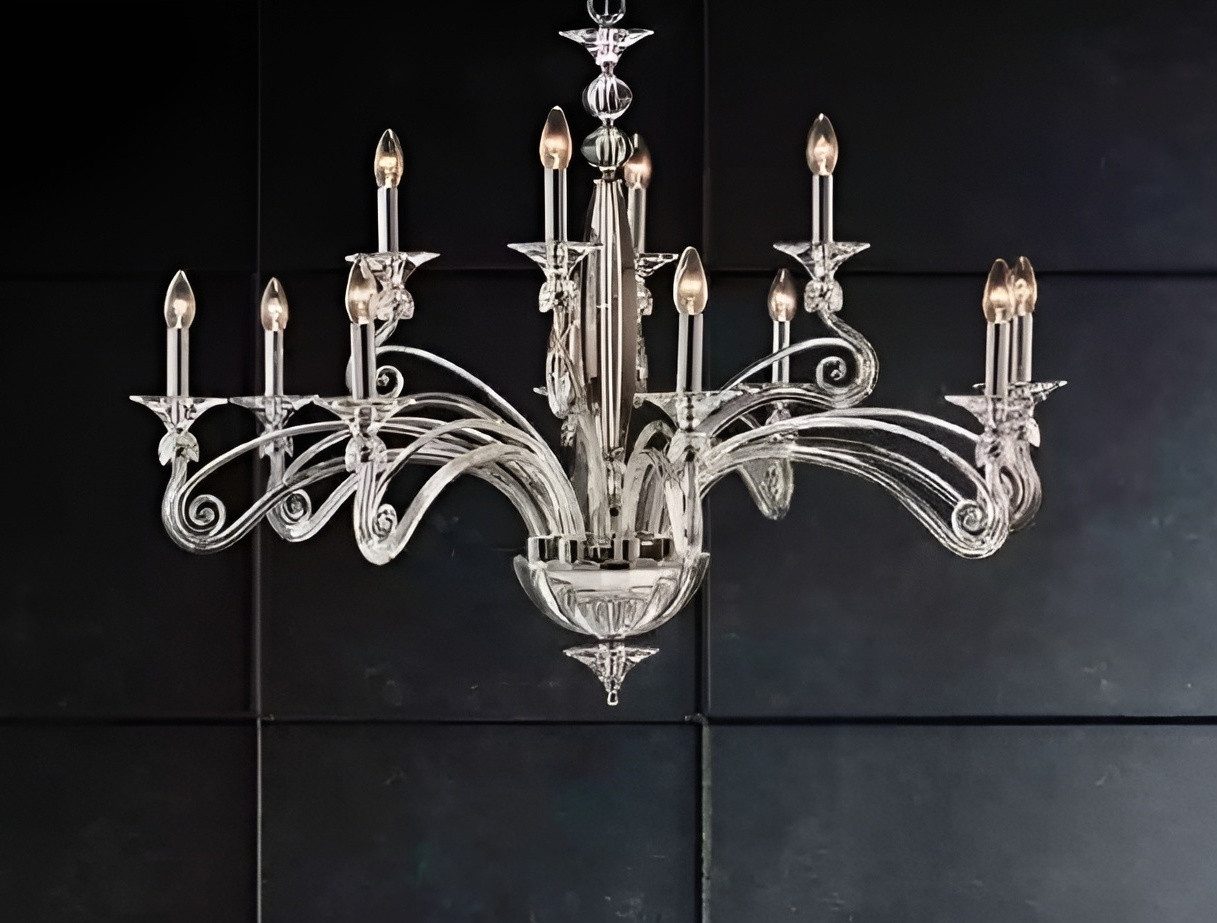 Xlmoebel Deckenleuchte Kristall-Pendelleuchte mit elegantem Design und funkelnden Anhängern, Hergestellt in Europa