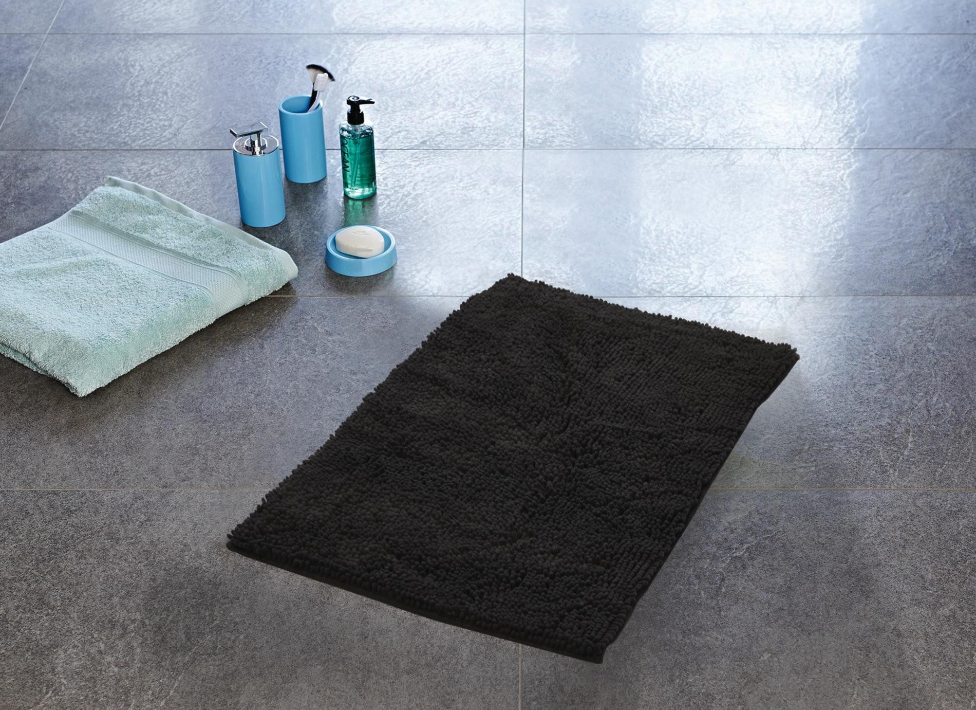 Ridder Badematte Soft schwarz, Höhe 2 günstig online kaufen