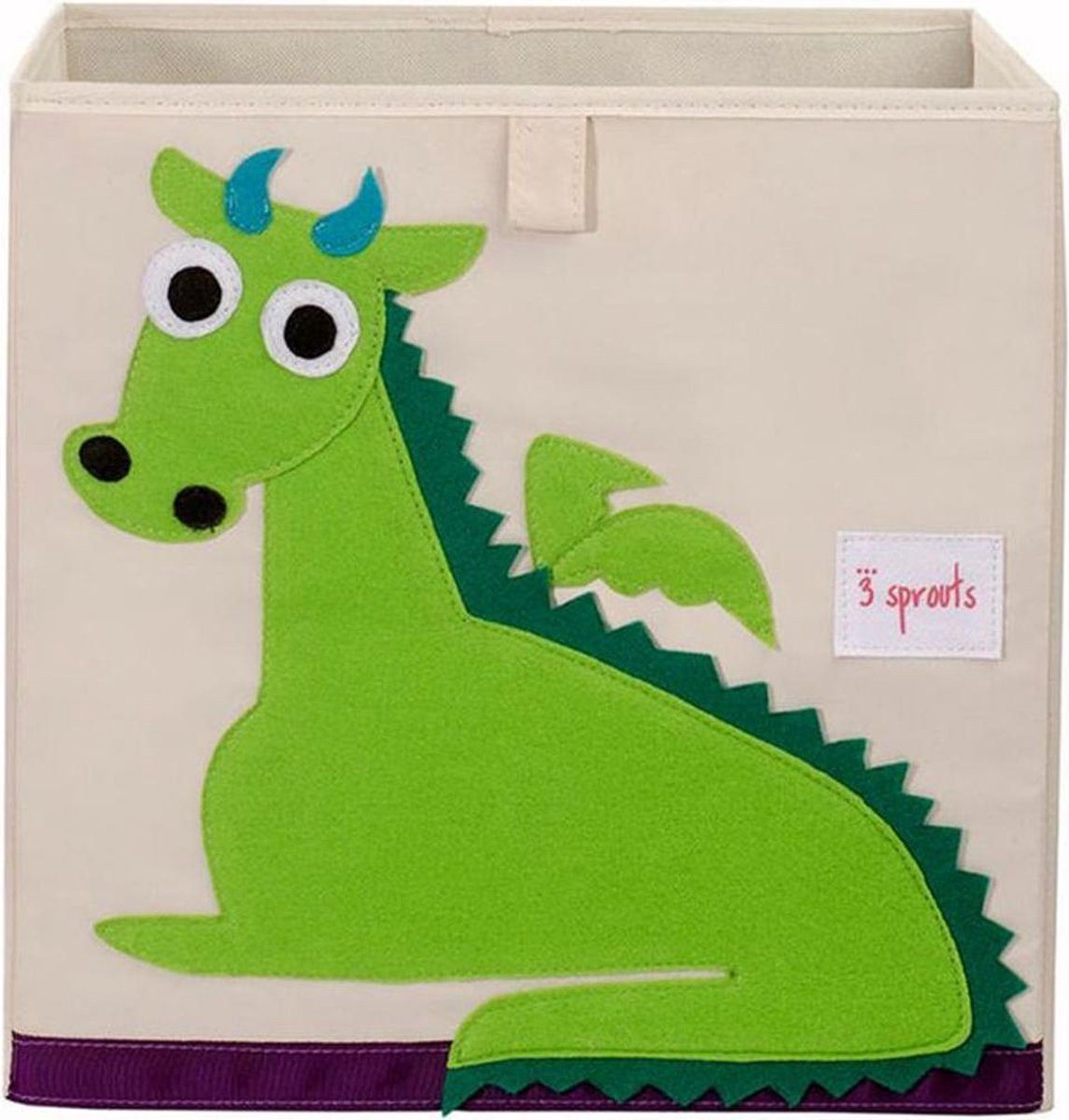 3 Sprouts Spielzeugtruhe Aufbewahrungsbox - Drache (1 St), Handgriff
