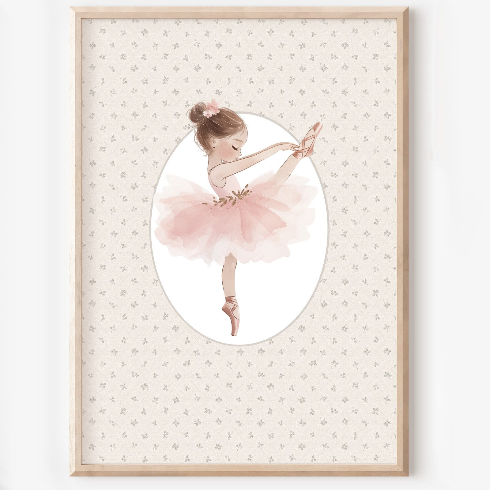 homestyle-accessoires Poster Kinderzimmer Bilderwand 6erSet Bilderset Babyzimmer BALLERINA BALLETT, - Ohne Bilderrahmen - Sorgfältige & sichere Verpackung