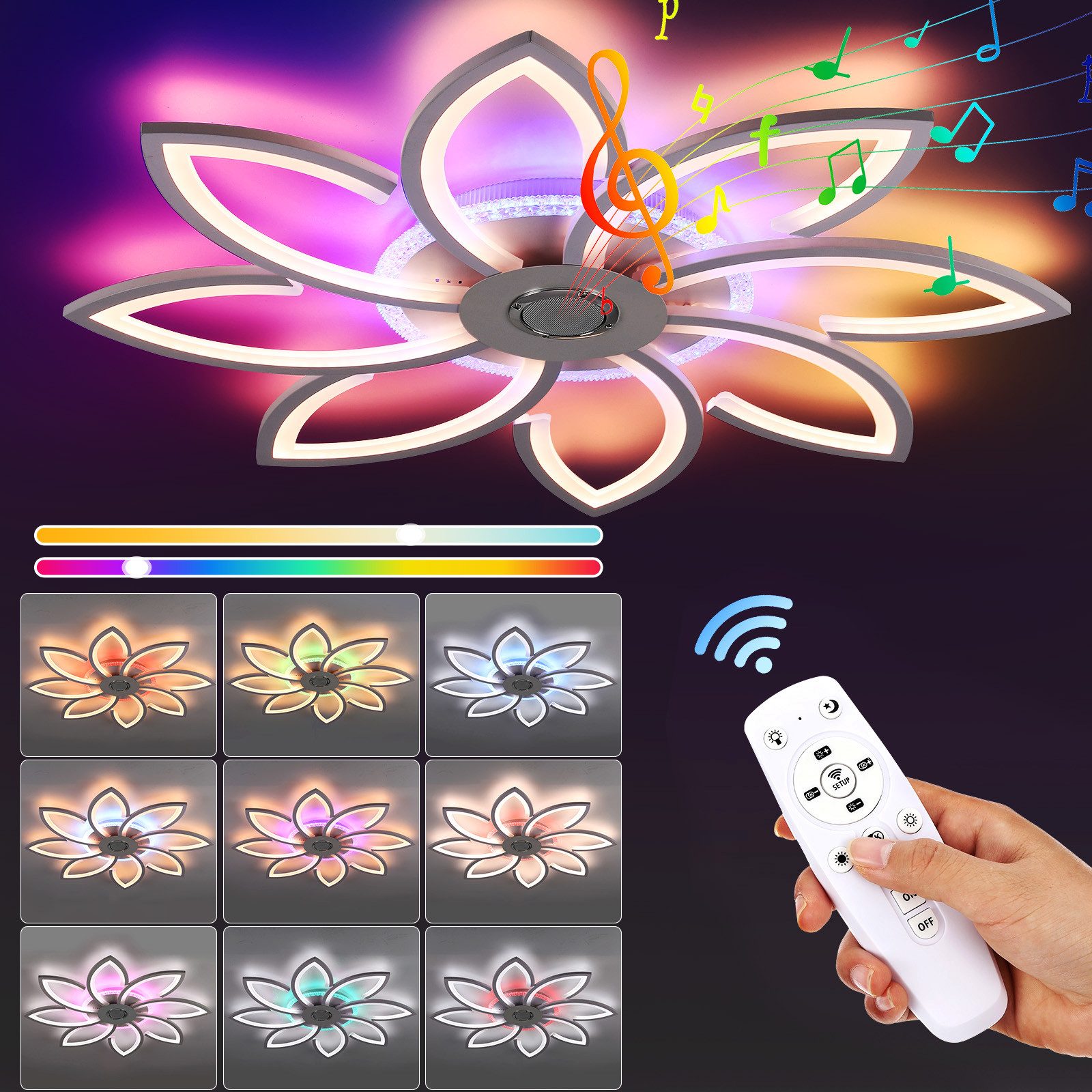 WILGOON LED Deckenleuchte Deckenlampe mit Bluetooth günstig online kaufen